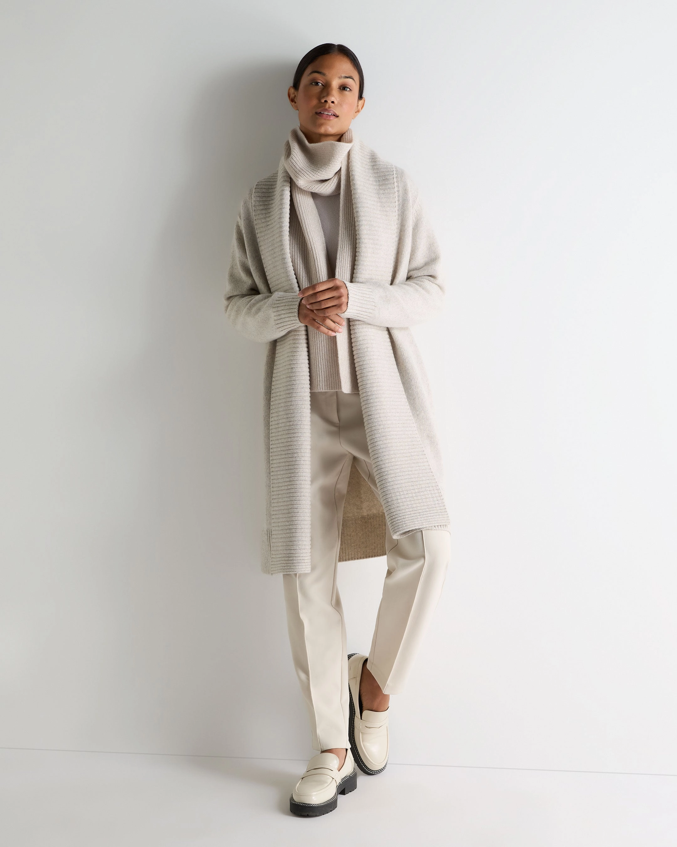 Women'S Abbey Cashmere Cardigan Ash Grey Marl Exclusive Deal Inside