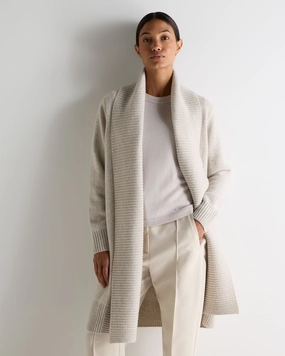 Special Occasion Discount Women'S Abbey Cashmere Cardigan Ash Grey Marl
