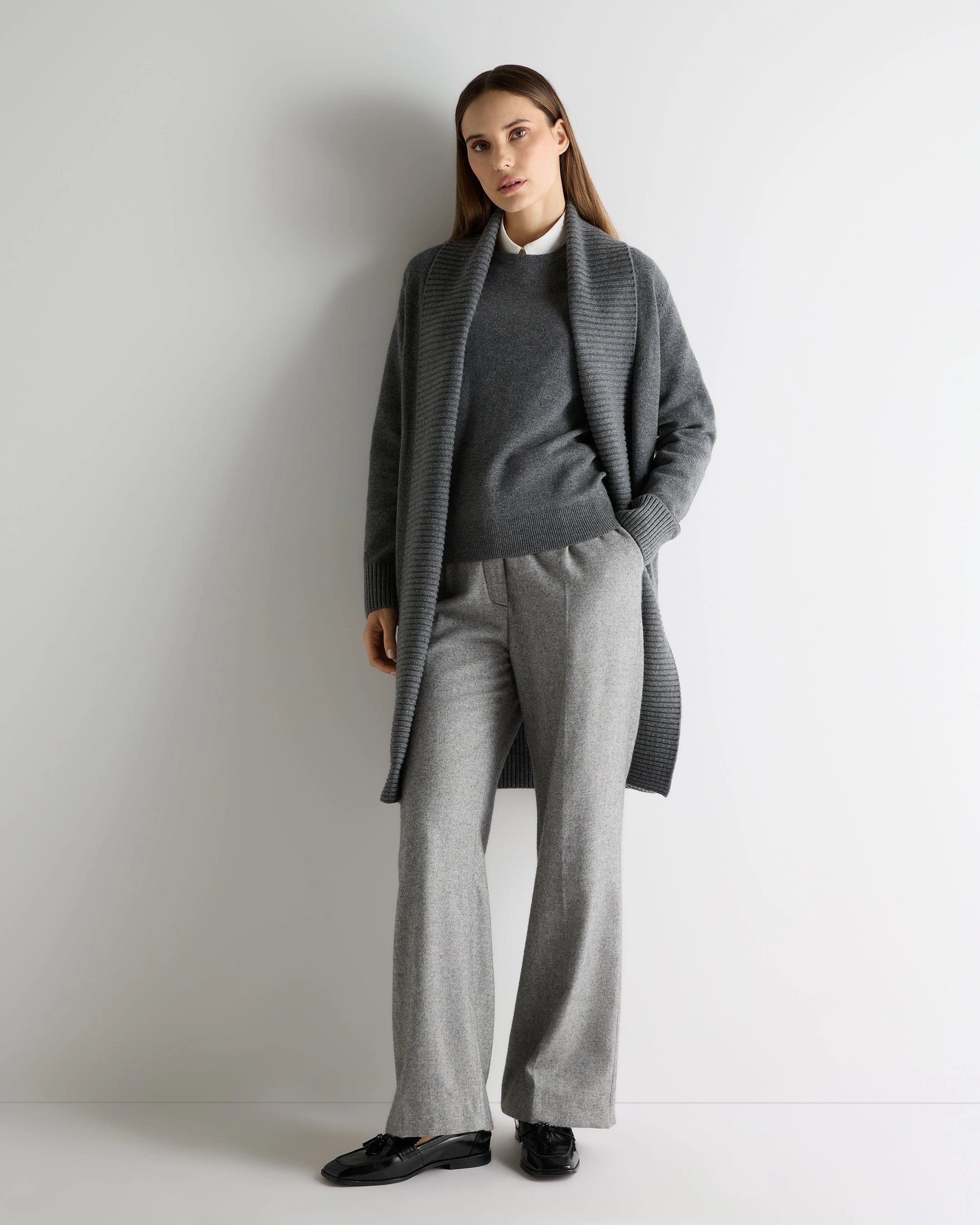Women'S Abbey Cashmere Cardigan Elephant Grey Online Exclusive Savings