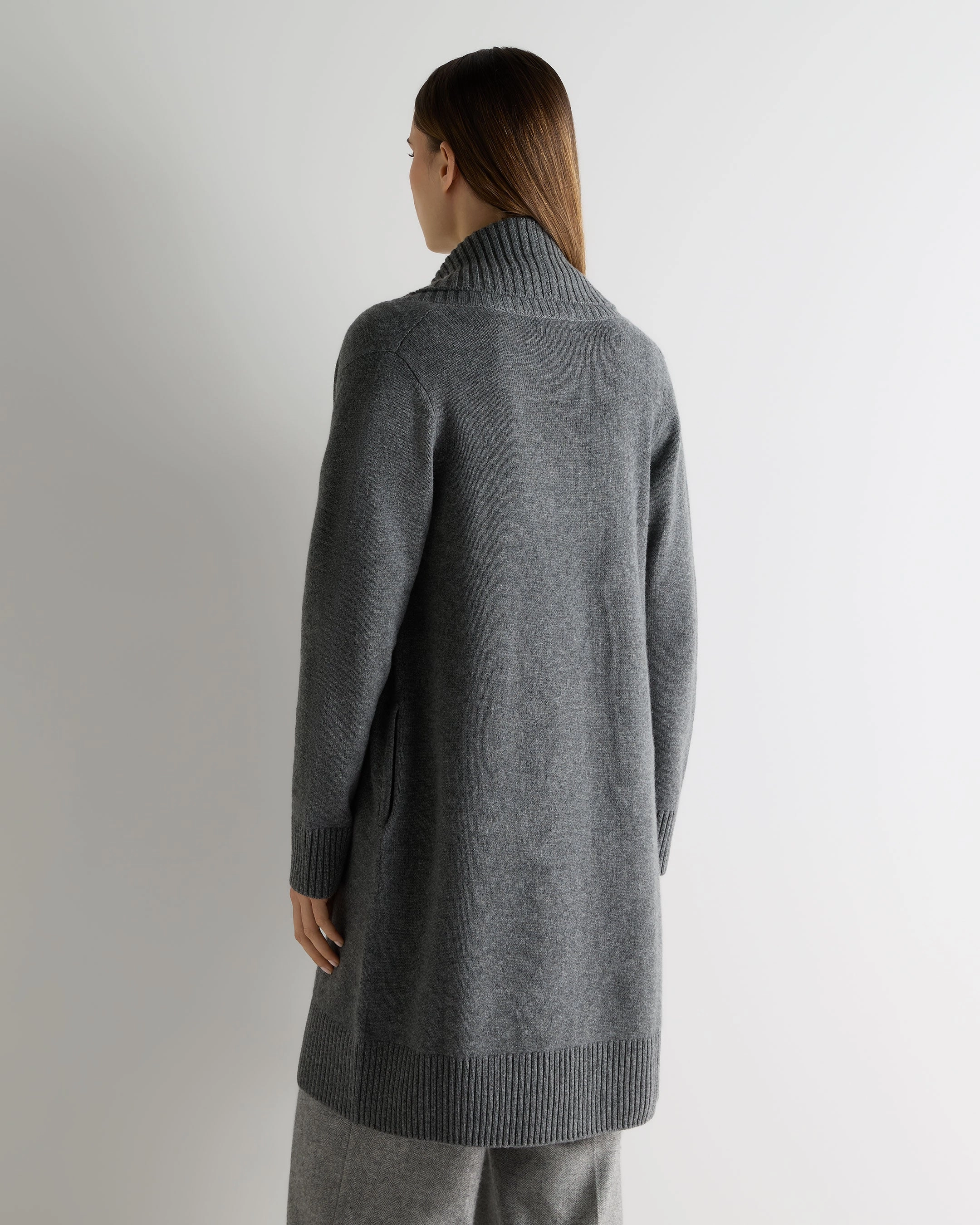 Women'S Abbey Cashmere Cardigan Elephant Grey Limited Stock Offer