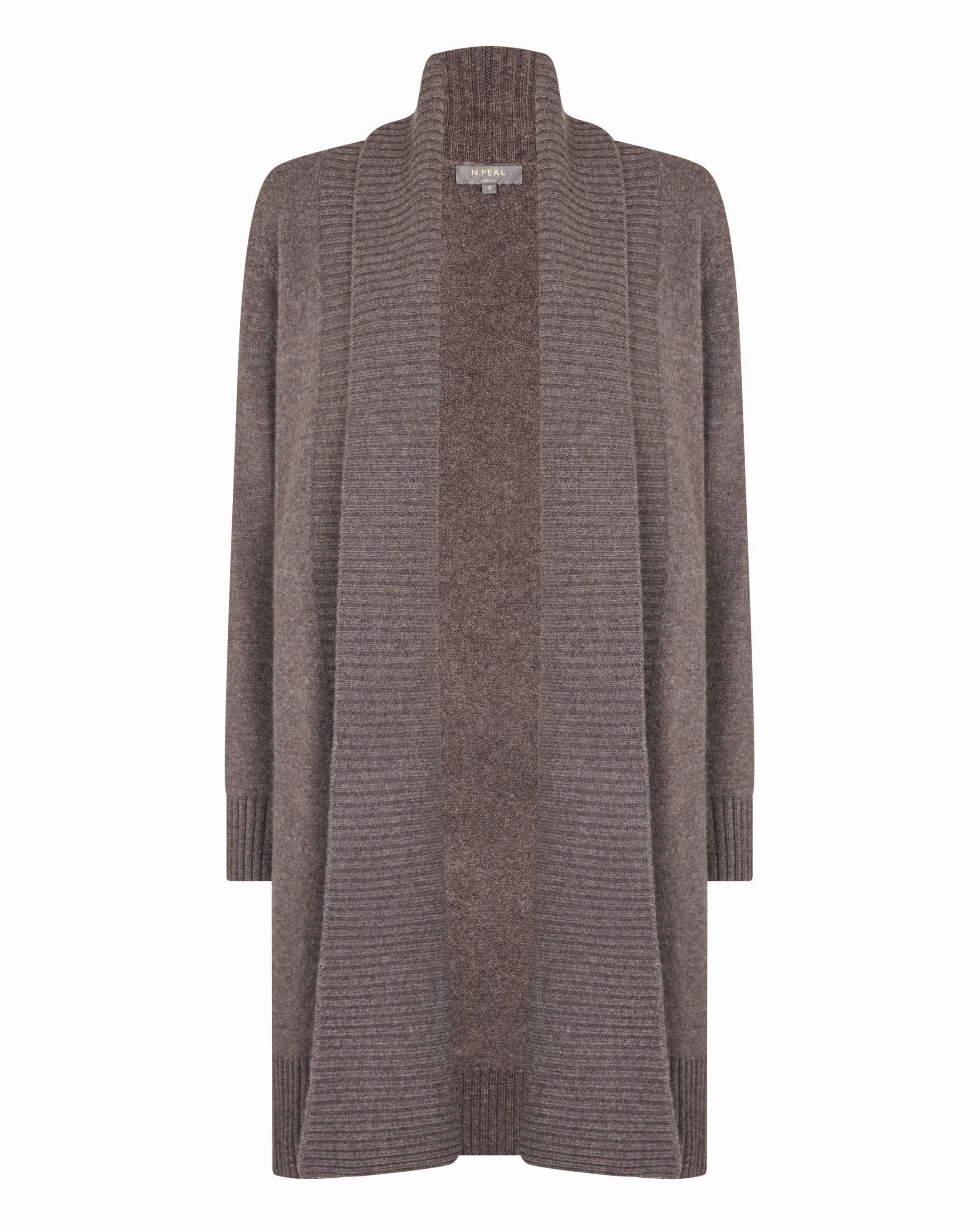 Women'S Abbey Cashmere Cardigan Otter Brown Trending Hot Deal
