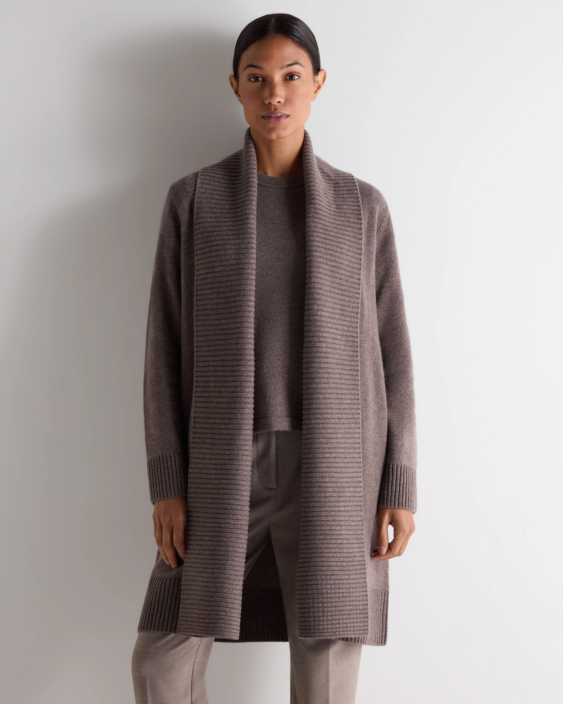 Shop the Savings Women'S Abbey Cashmere Cardigan Otter Brown