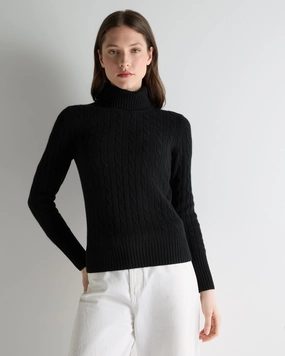 Women'S Adelyn Cable Roll Cashmere Jumper Black Shop Hot Deals Daily Special Offer