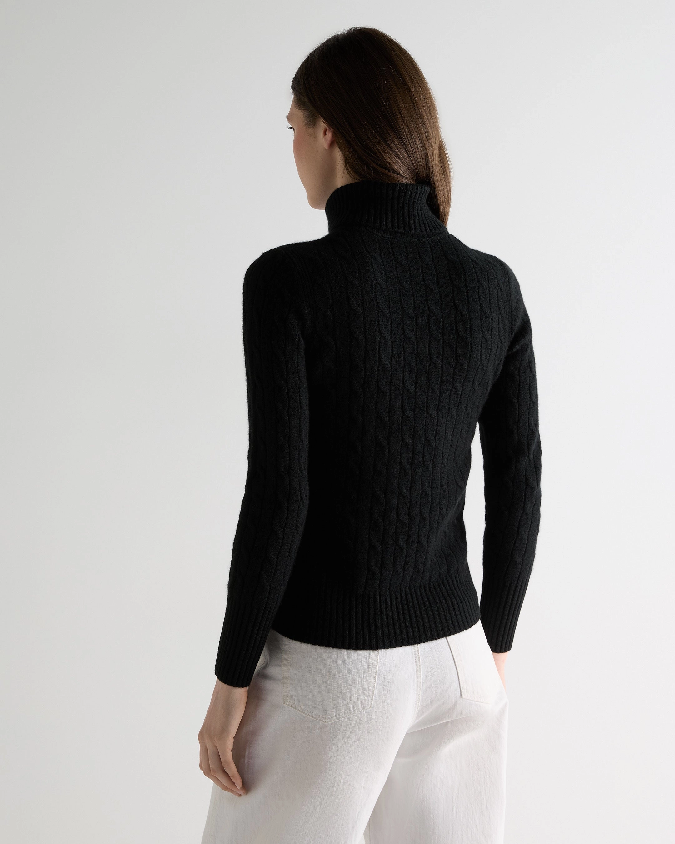 Save Big Today Today Only Savings Women'S Adelyn Cable Roll Cashmere Jumper Black
