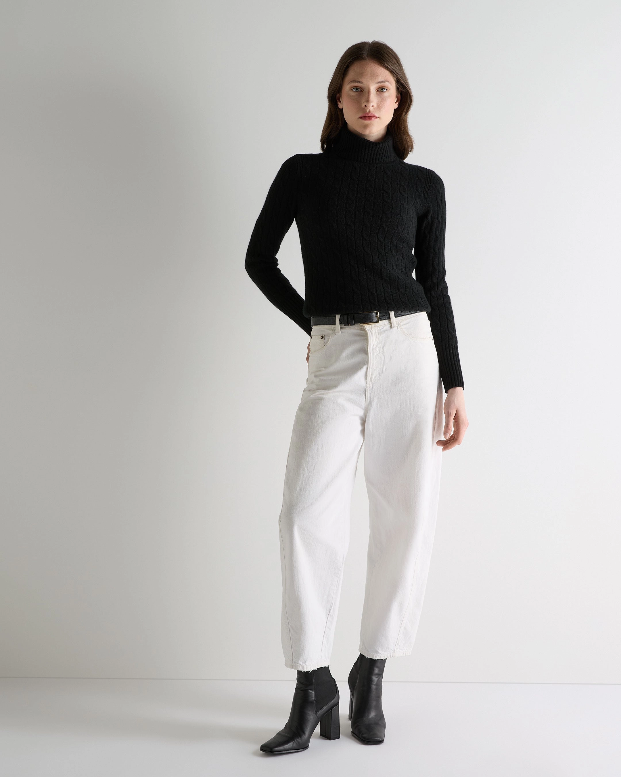Special Savings Today MustHave Deals Women'S Adelyn Cable Roll Cashmere Jumper Black