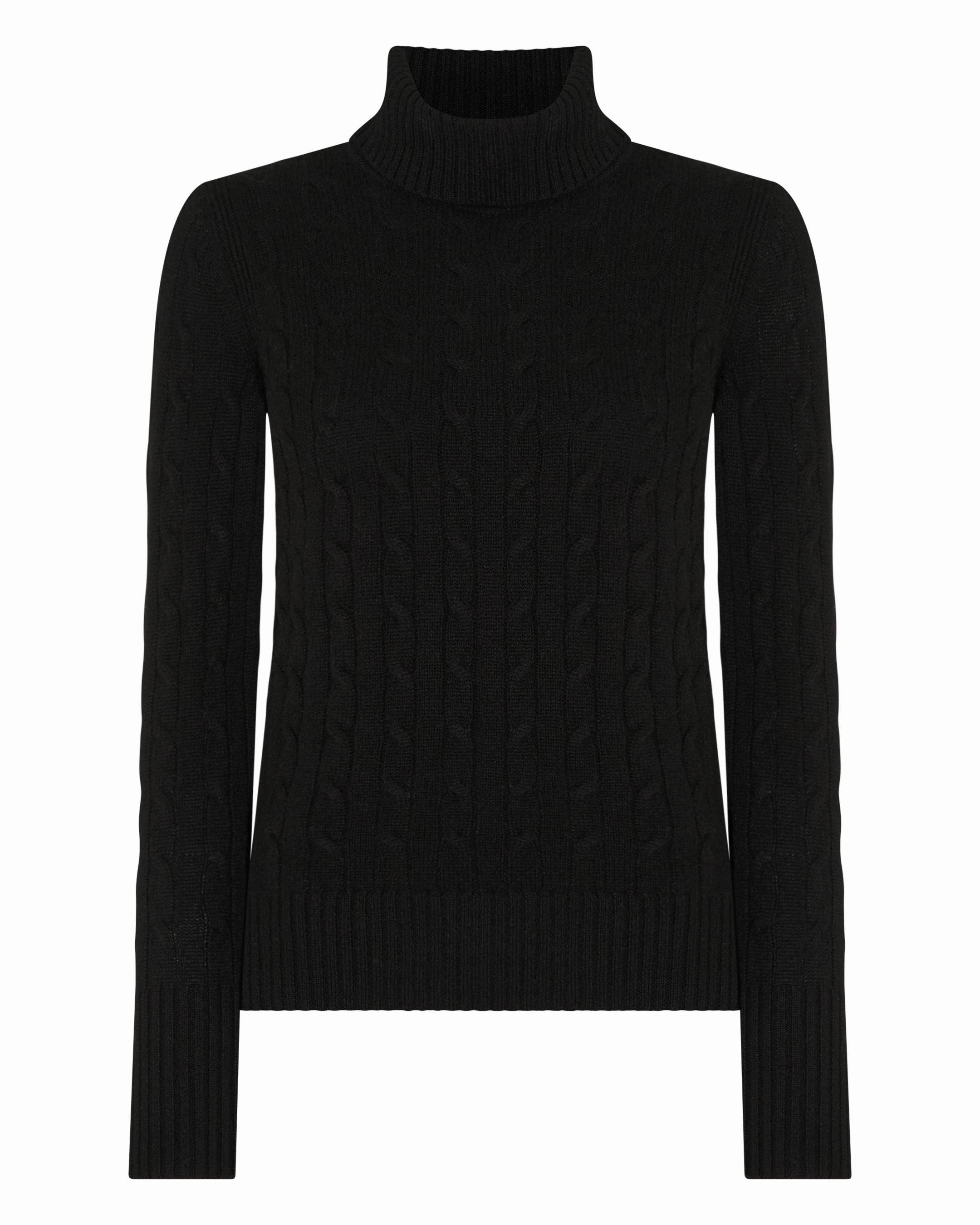 Flash Discount Today Instant Hot Deal Women'S Adelyn Cable Roll Cashmere Jumper Black