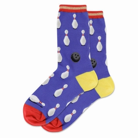 Limited Time Offer Women'S Bowling Stripe Crew Socks