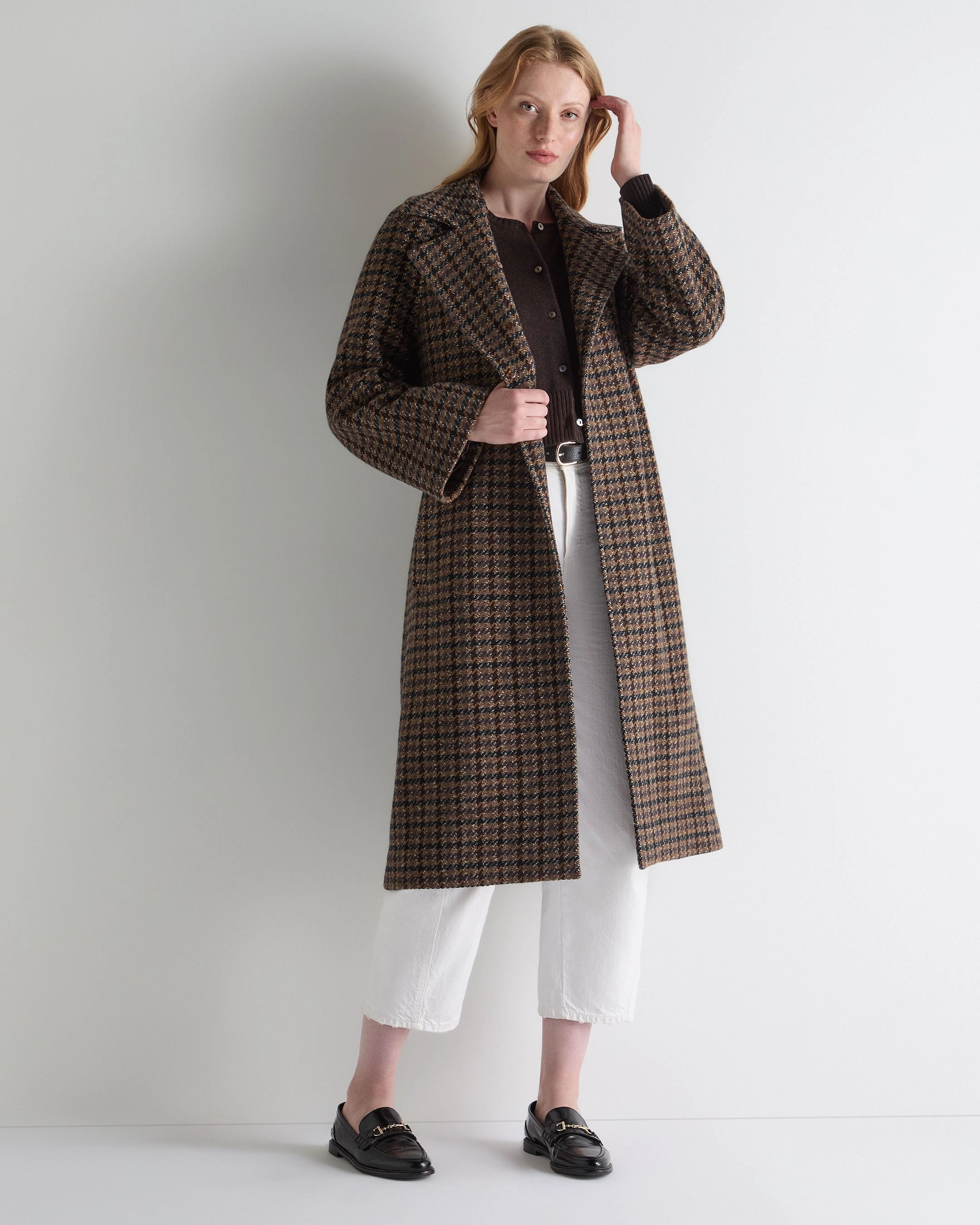 Women'S Chunky Crop Cashmere Cardigan Chocolate Brown Limited Offer Alert