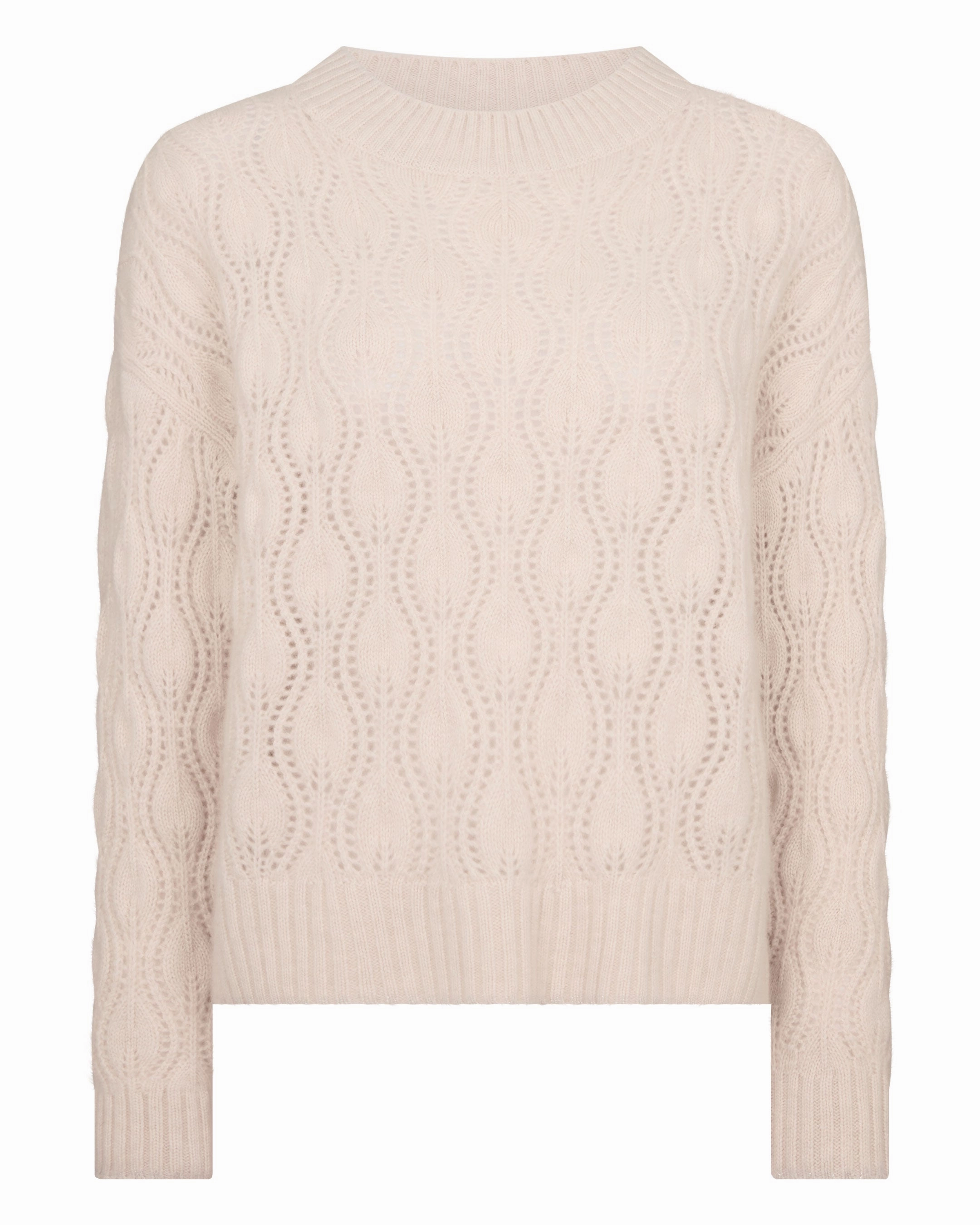 Women'S Chunky Lace Stitch Cashmere Jumper Ecru White MustHave Gift Ideas Dont Miss This Offer