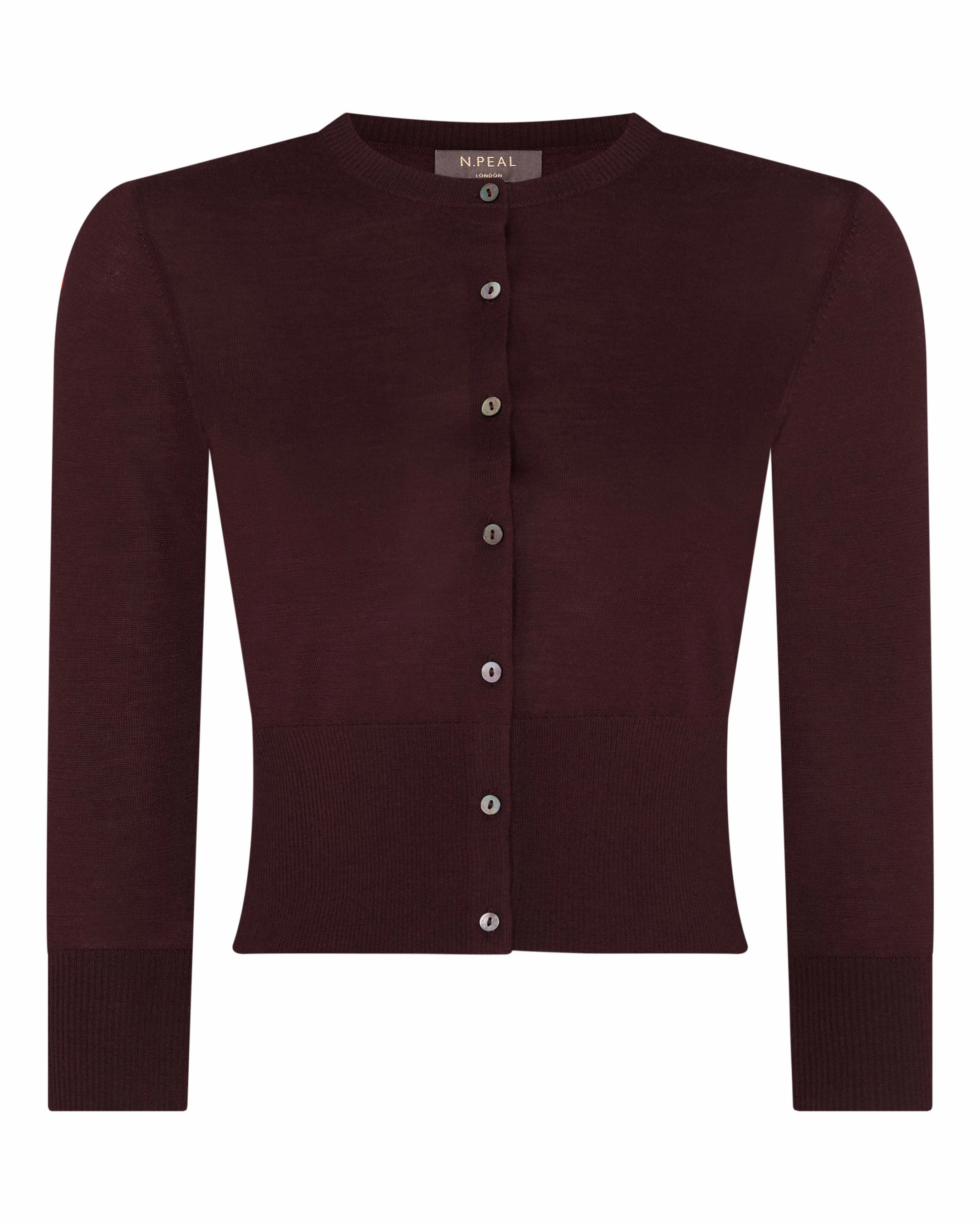 Women'S Darcie Superfine Cashmere Cropped Cardigan Claret Red Online Deal Frenzy Limited Time Offer
