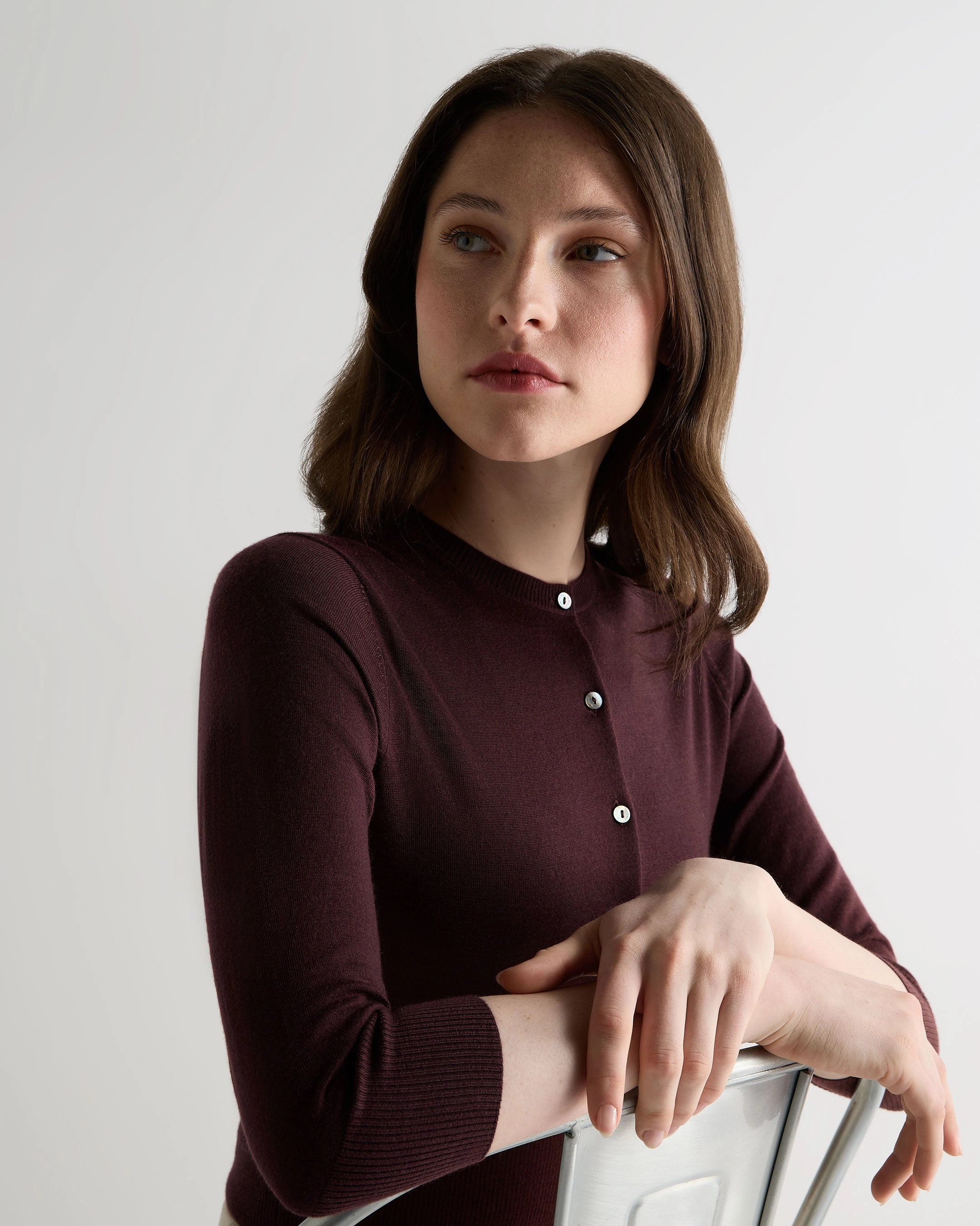 Women'S Darcie Superfine Cashmere Cropped Cardigan Claret Red Daily Hot Deal Price Drop Frenzy