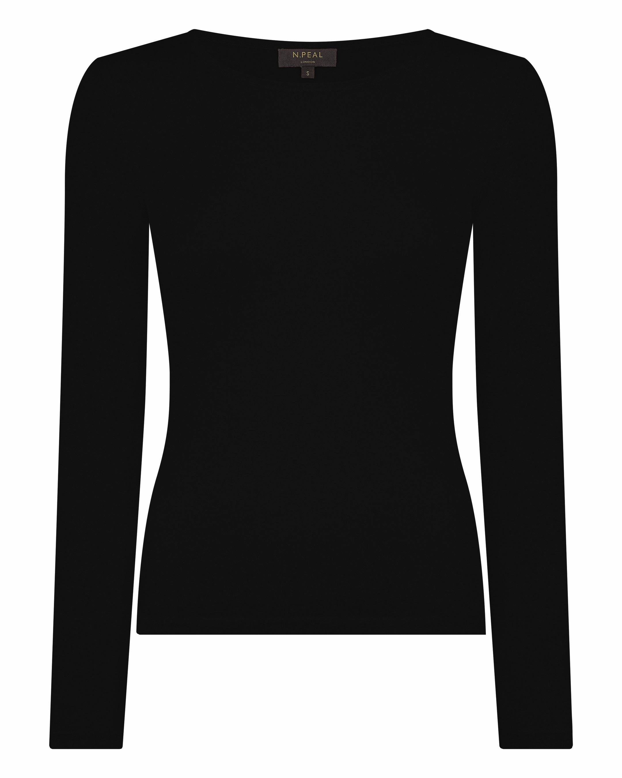 Women'S Eden Superfine Cashmere Round Neck Top Black Special Offer Inside