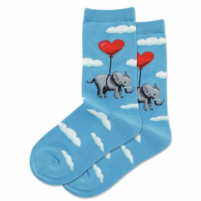 Women'S Elephant Heart Balloon Crew Socks Best Deal Alert Best Deal Online
