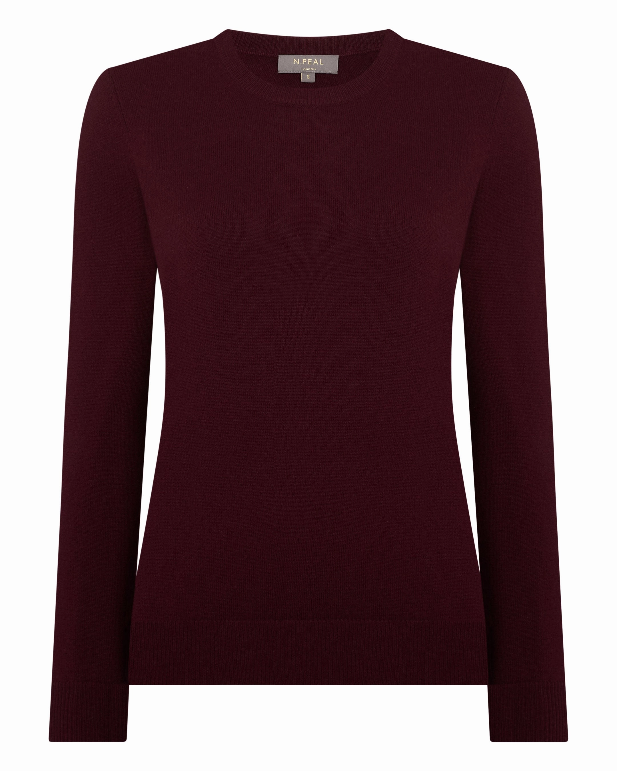 Limited Stock Hot Deal Women'S Evie Classic Round Neck Cashmere Jumper Bordeaux Red