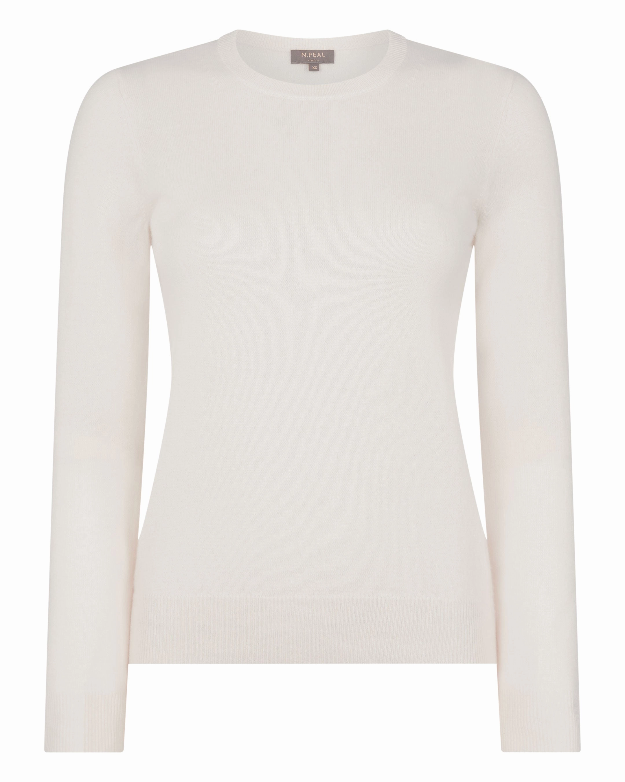 Women'S Evie Classic Round Neck Cashmere Jumper New Ivory White Mega Discount Event Instant Savings Inside