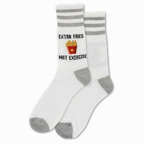 Women'S Extra Fries Not Exercise Crew Socks Todays Hot Pick Limited Stock Deals