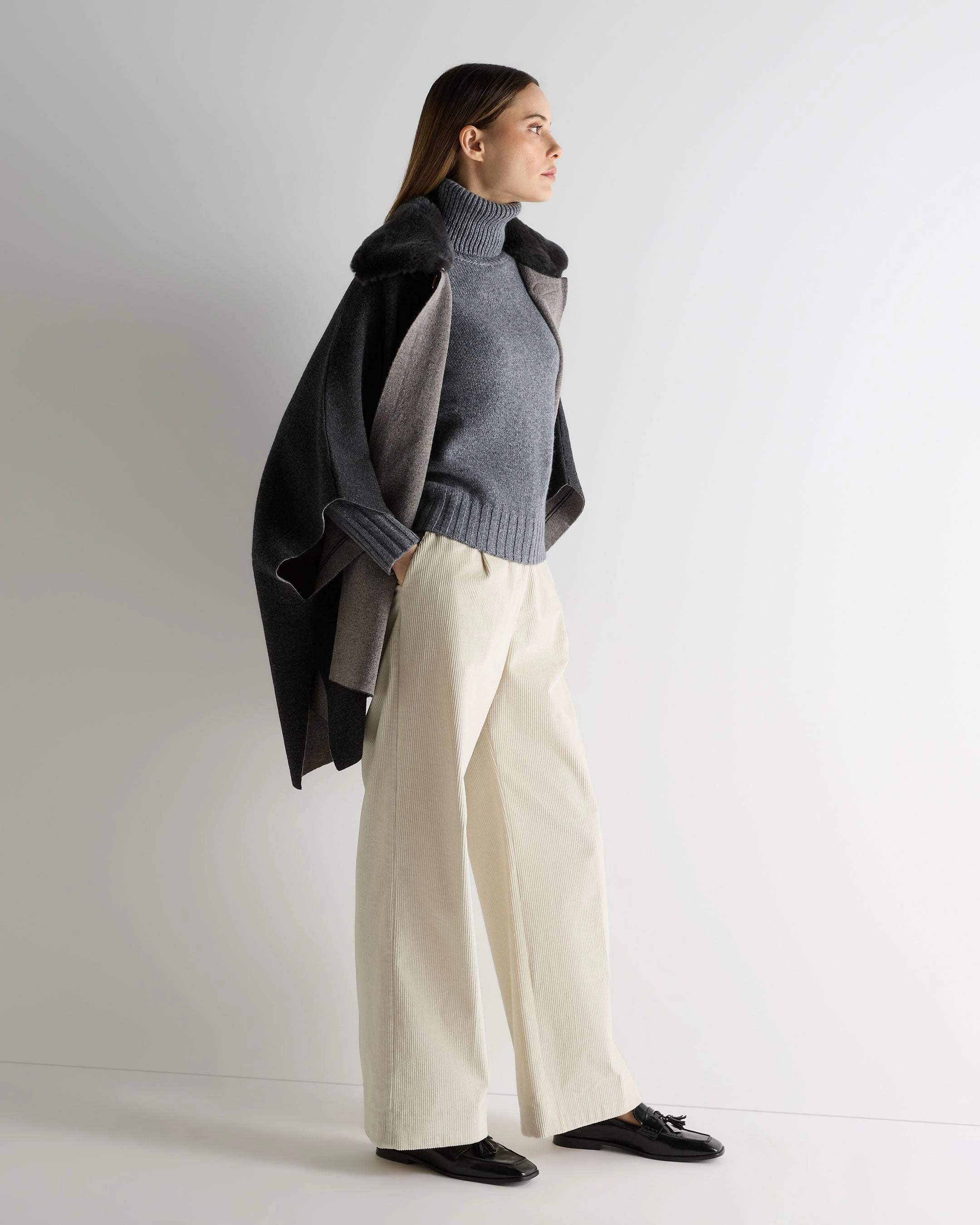 Limited Edition Offer Instant Discount Women'S Hazel Chunky Roll Neck Cashmere Jumper Grey Melange
