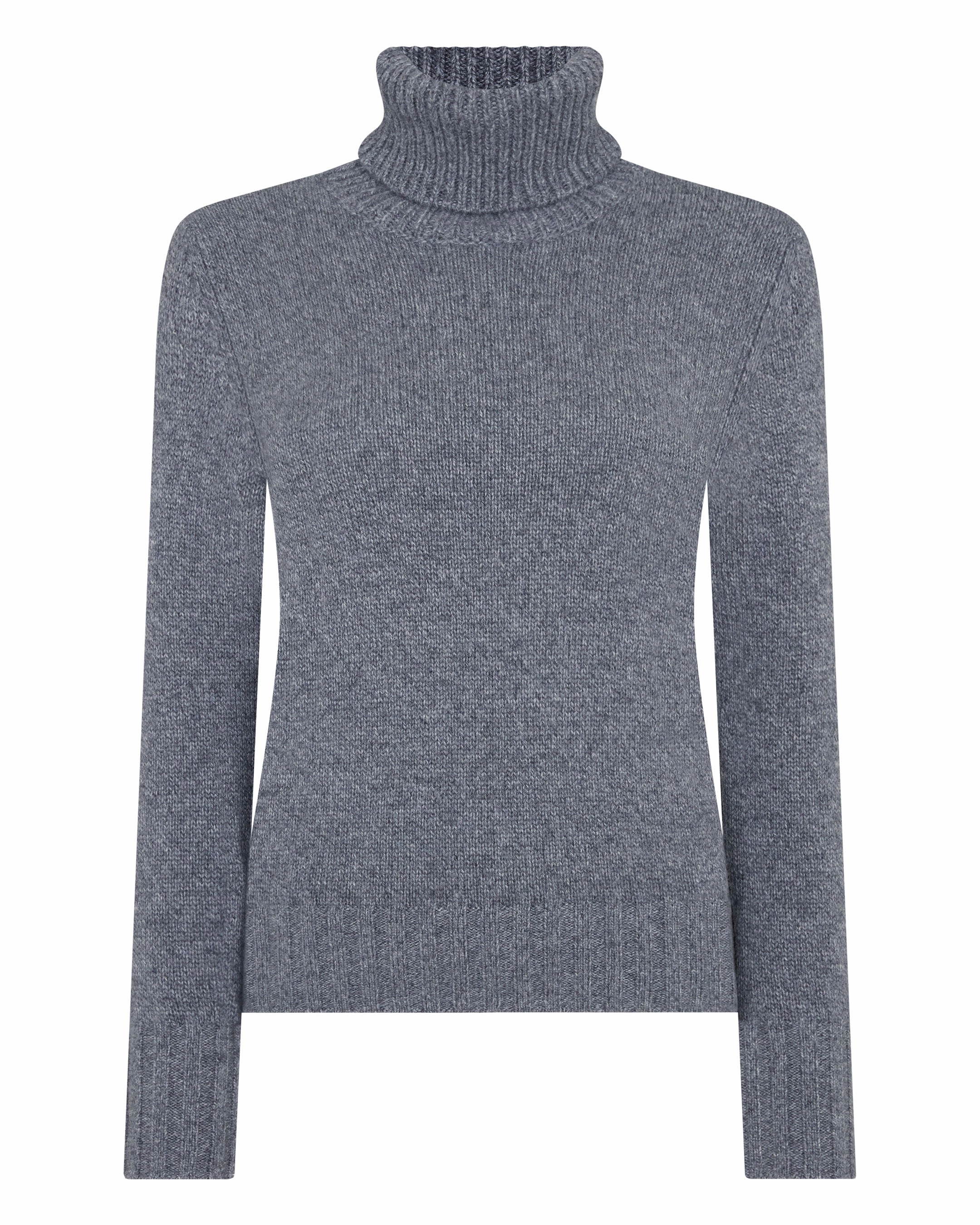 Grab It Now Unmissable Deal Today Women'S Hazel Chunky Roll Neck Cashmere Jumper Grey Melange