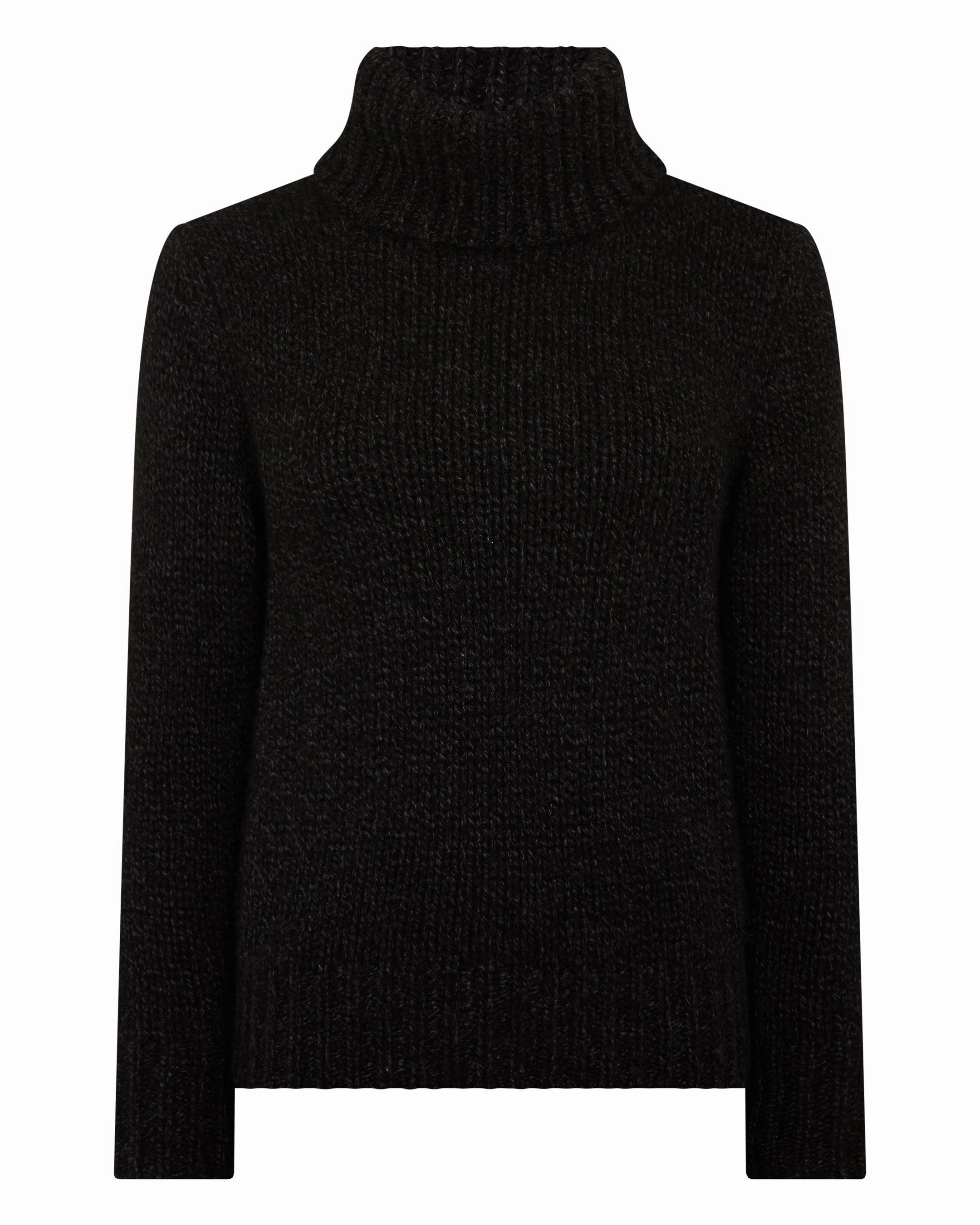 Weekend Specials Women'S Hazel Hand Knit Cashmere Jumper Charcoal Grey Melange