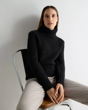 Flash Pick Today Hot Price Drop Women'S Hazel Hand Knit Cashmere Jumper Charcoal Grey Melange