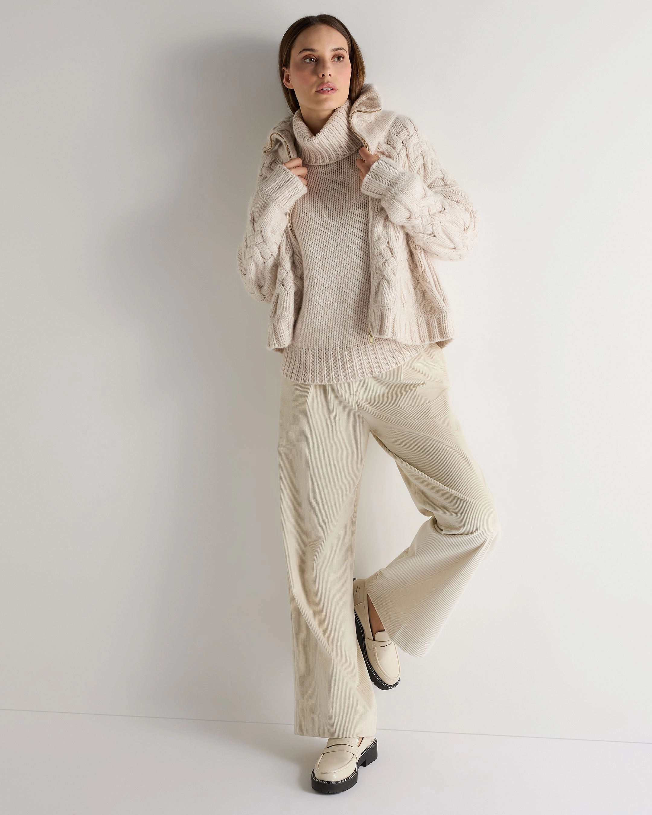Women'S Hazel Hand Knit Cashmere Jumper Ecru White Today Only Offer