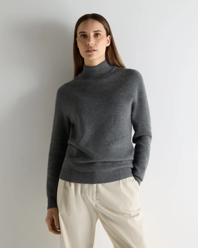 Instant Deal Today Women'S Honeycomb Knit Cashmere Jumper Elephant Grey