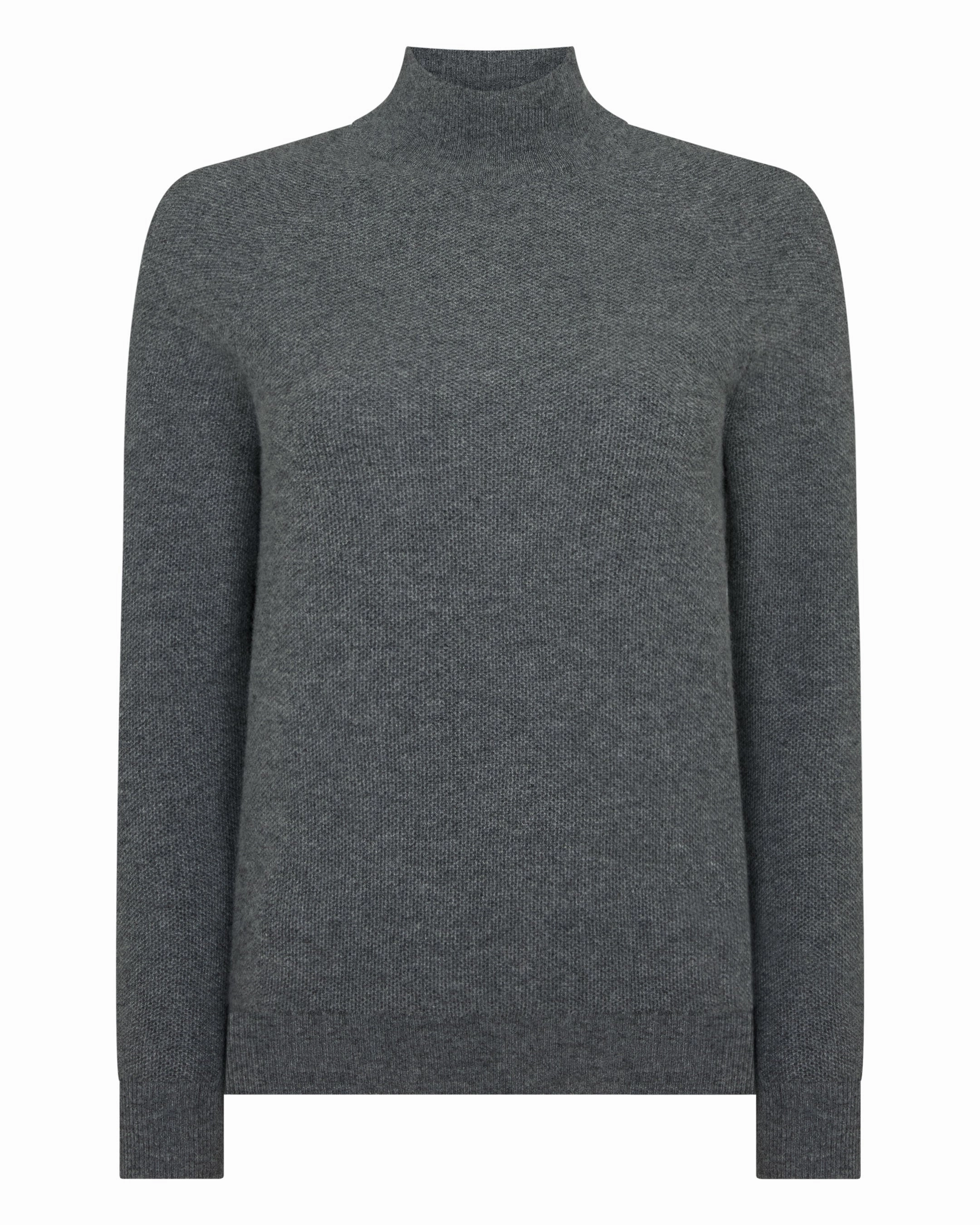 Today Only Savings Big Savings Today Women'S Honeycomb Knit Cashmere Jumper Elephant Grey