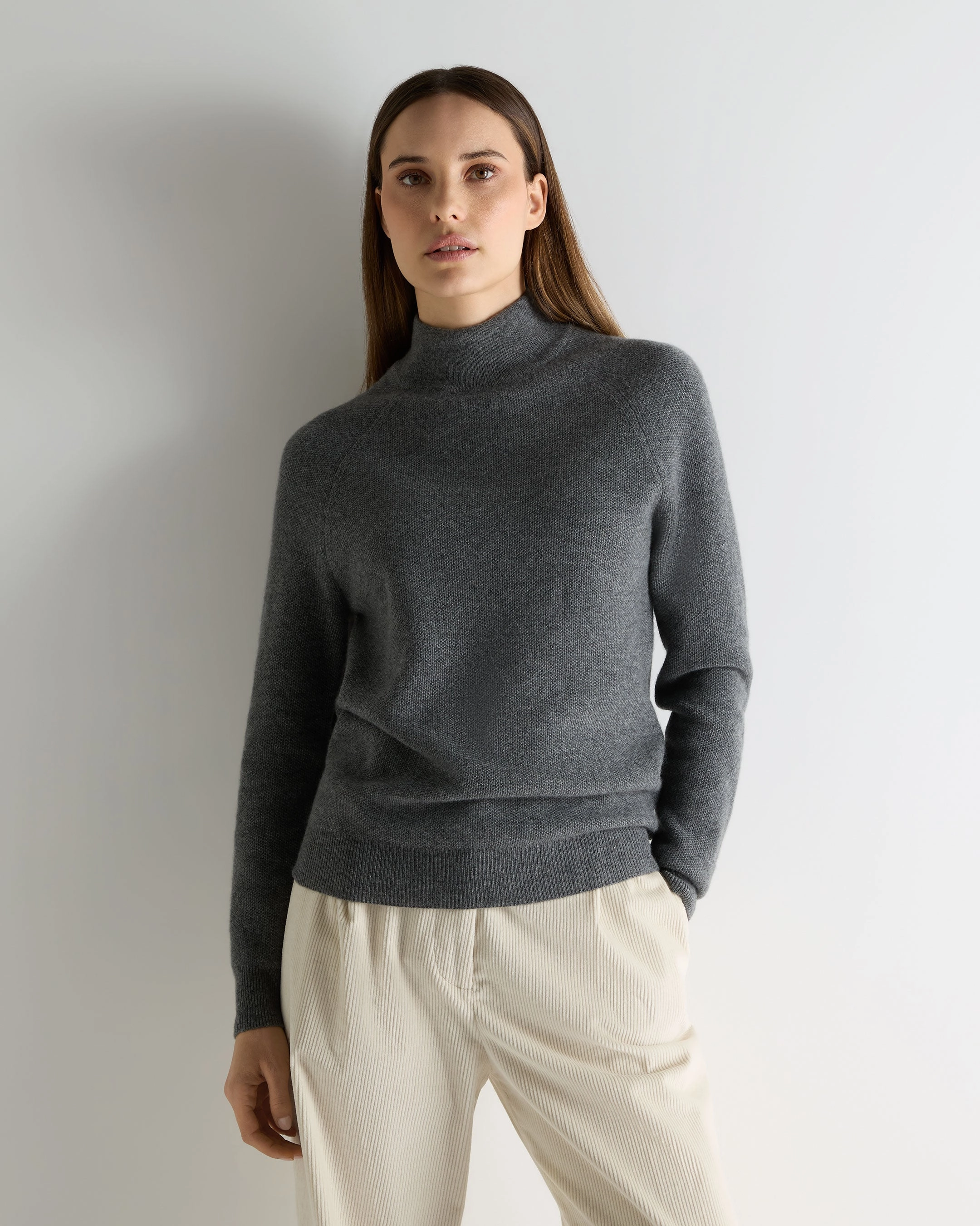 Big Clearance Event Women'S Honeycomb Knit Cashmere Jumper Elephant Grey
