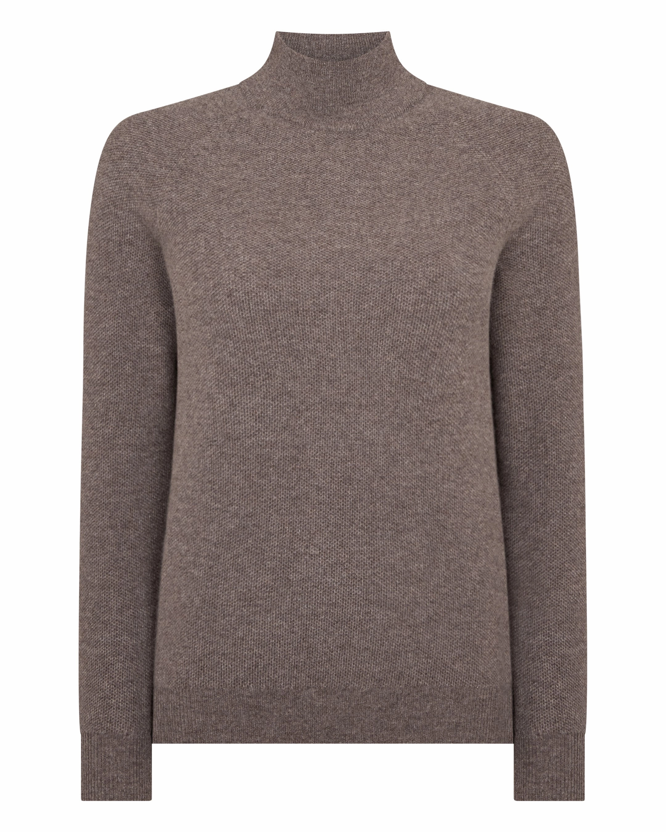 Women'S Honeycomb Knit Cashmere Jumper Otter Brown Price Drop Frenzy