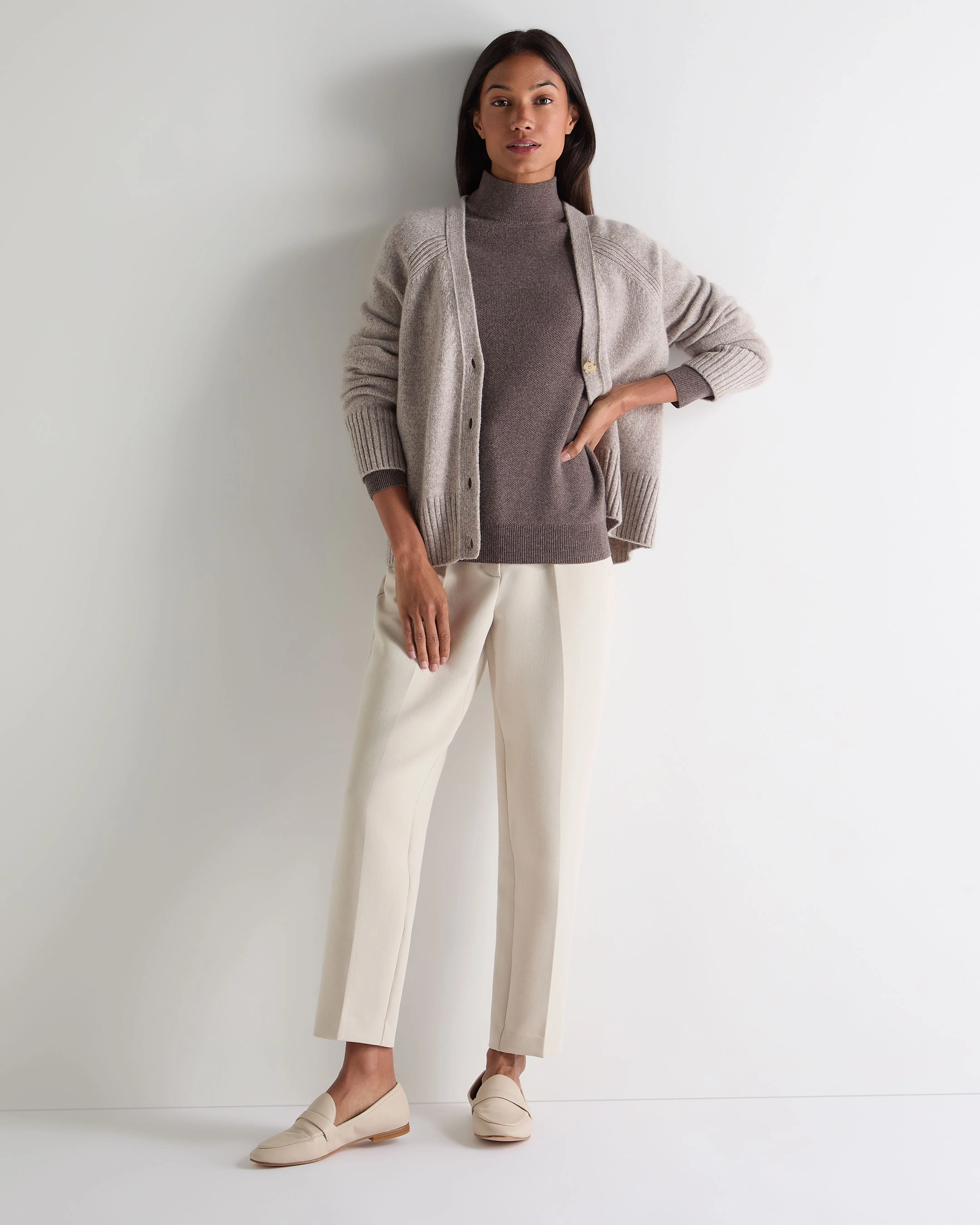 Exclusive Hot Pick Women'S Honeycomb Knit Cashmere Jumper Otter Brown