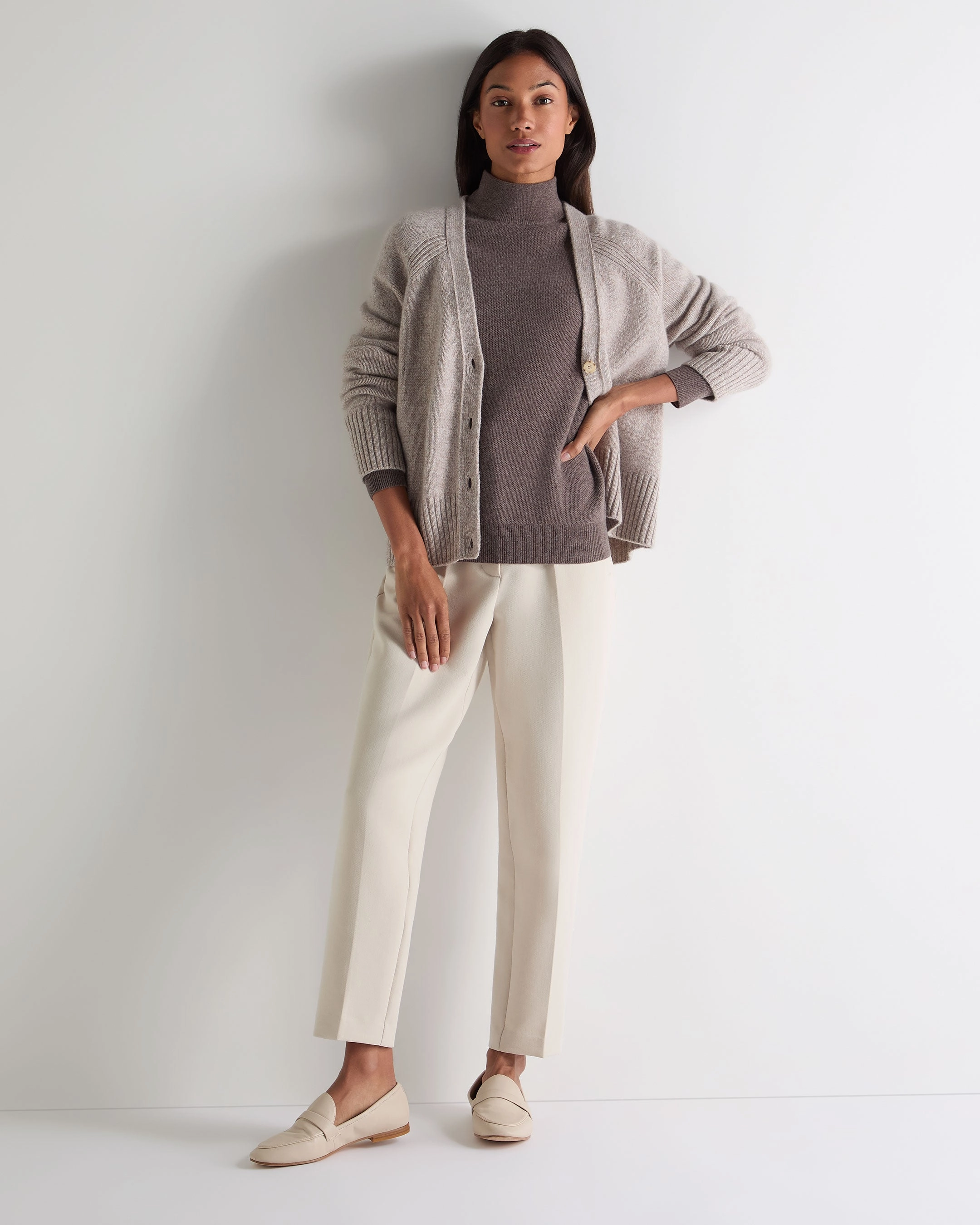 Flash Deal Alert Women'S Honeycomb Knit Cashmere Jumper Otter Brown