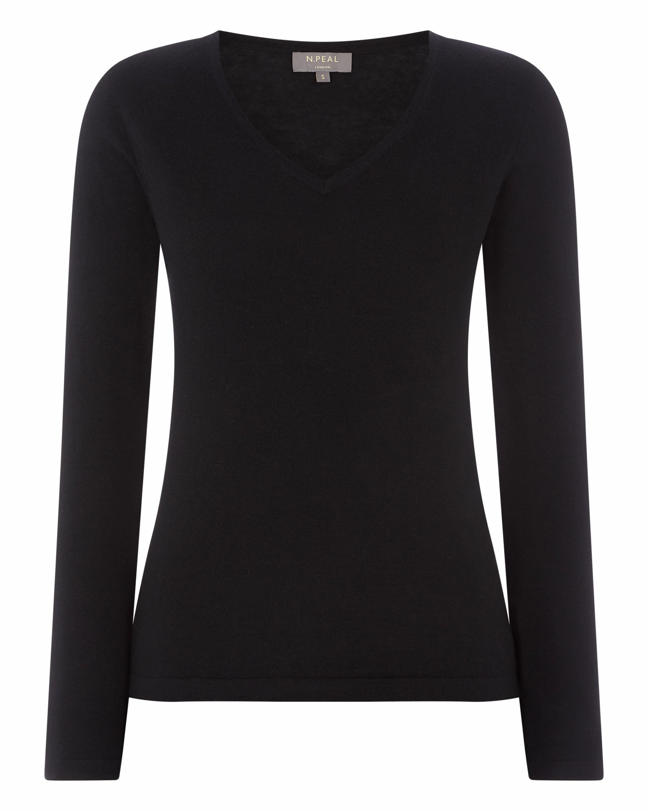 Women'S Imogen Superfine Cashmere V Neck Jumper Black Deal Frenzy Today