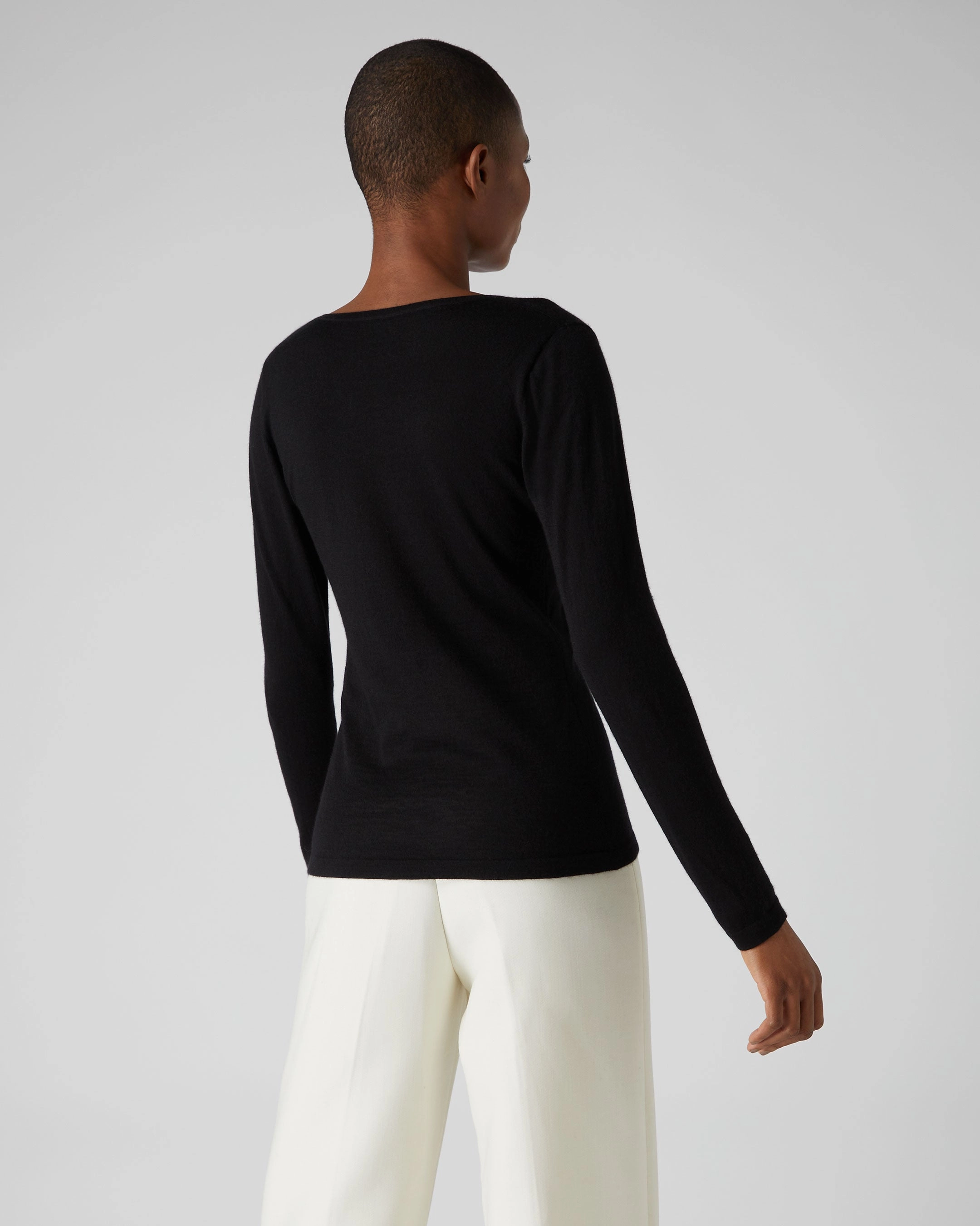 Mega Savings Now Exclusive Deal Inside Women'S Imogen Superfine Cashmere V Neck Jumper Black