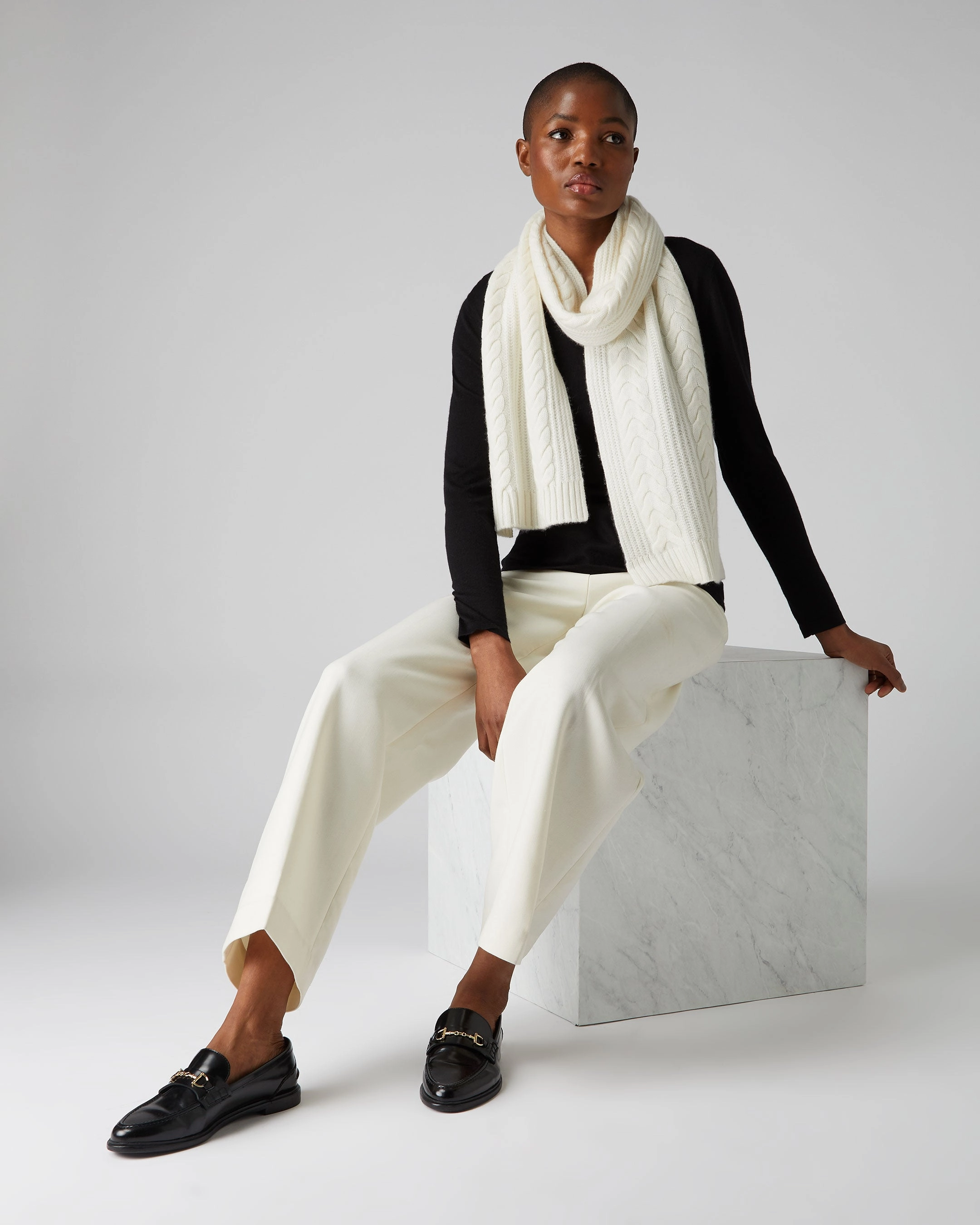 Women'S Imogen Superfine Cashmere V Neck Jumper Black Limited Stock Deals