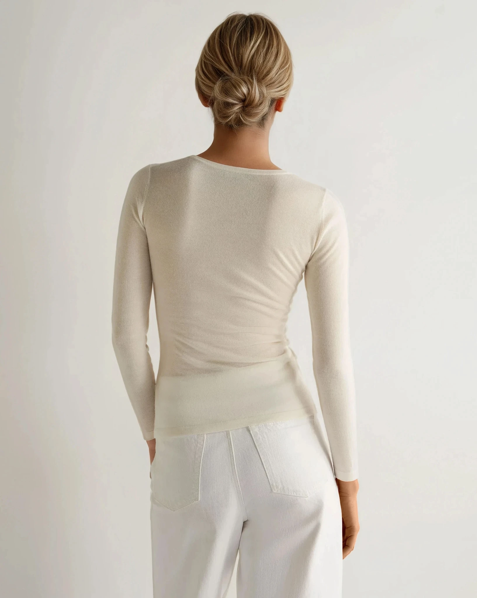 Trending Savings Now Hot Pick Sale Women'S Imogen Superfine Cashmere V Neck Jumper New Ivory White