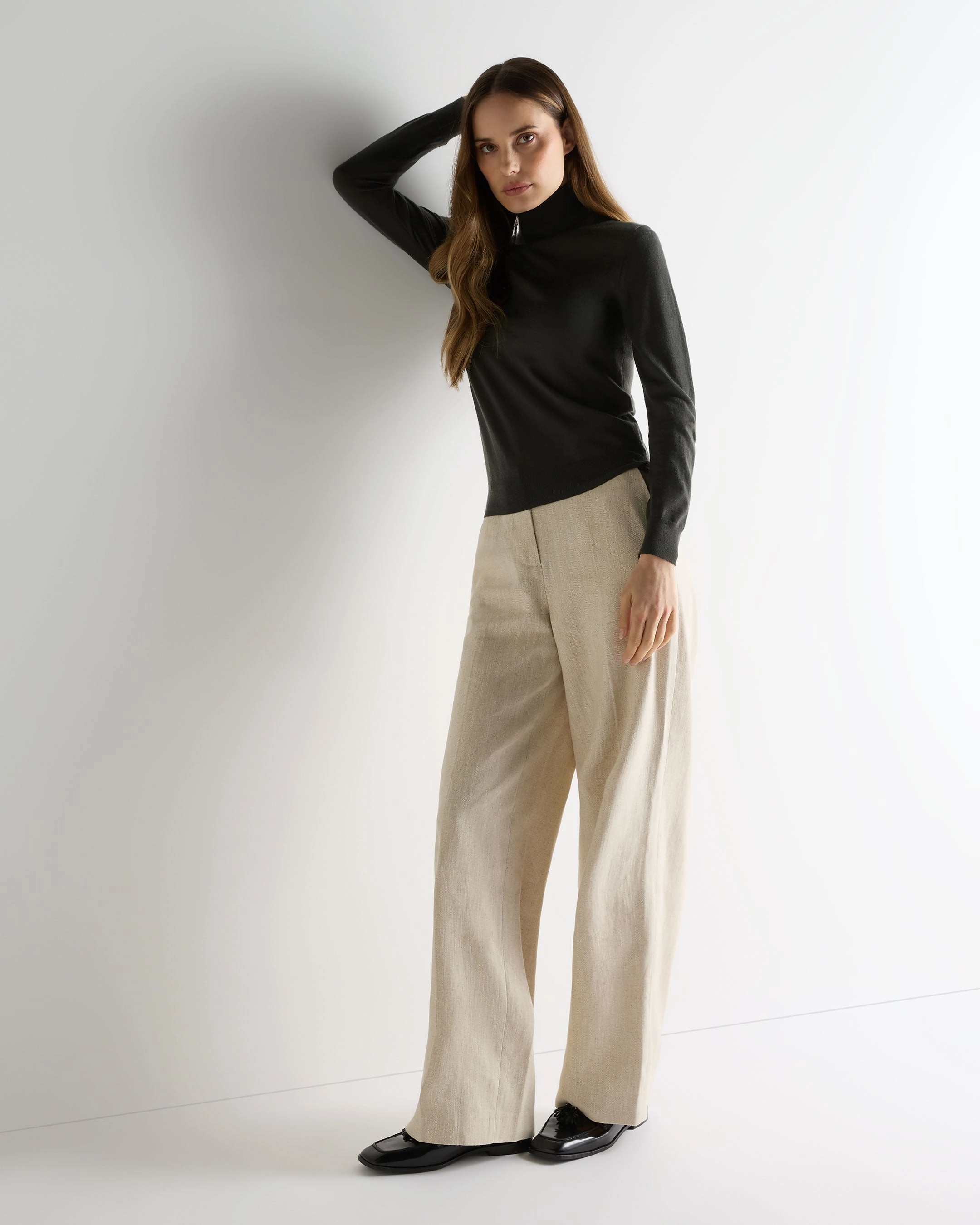 Big Sale Today Women'S Margot Superfine Cashmere Roll Neck Jumper Arabica Khaki Green