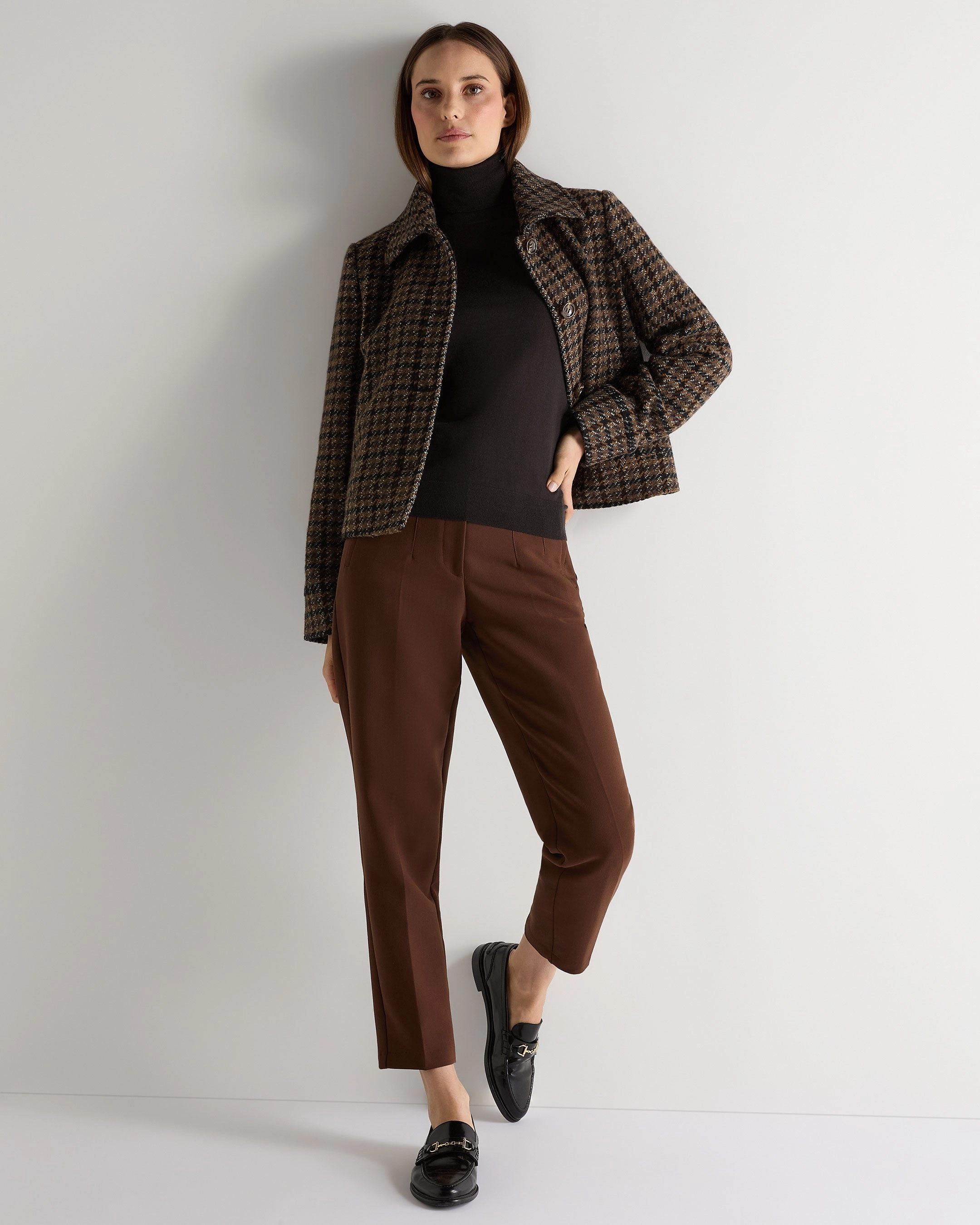 Women'S Margot Superfine Cashmere Roll Neck Jumper Chocolate Brown Special Deals Online Hot Price Drop