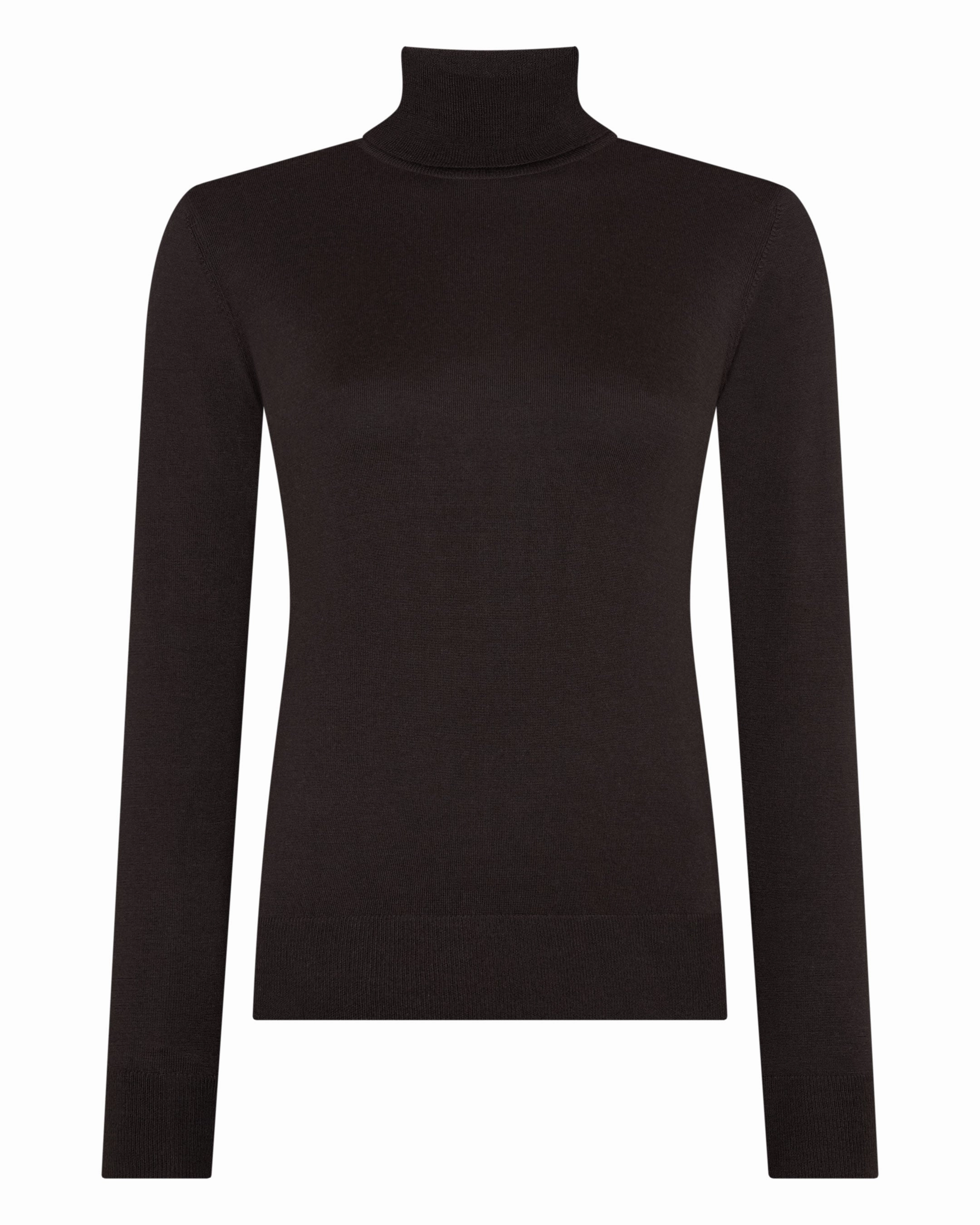 Women'S Margot Superfine Cashmere Roll Neck Jumper Chocolate Brown Hot Picks Today