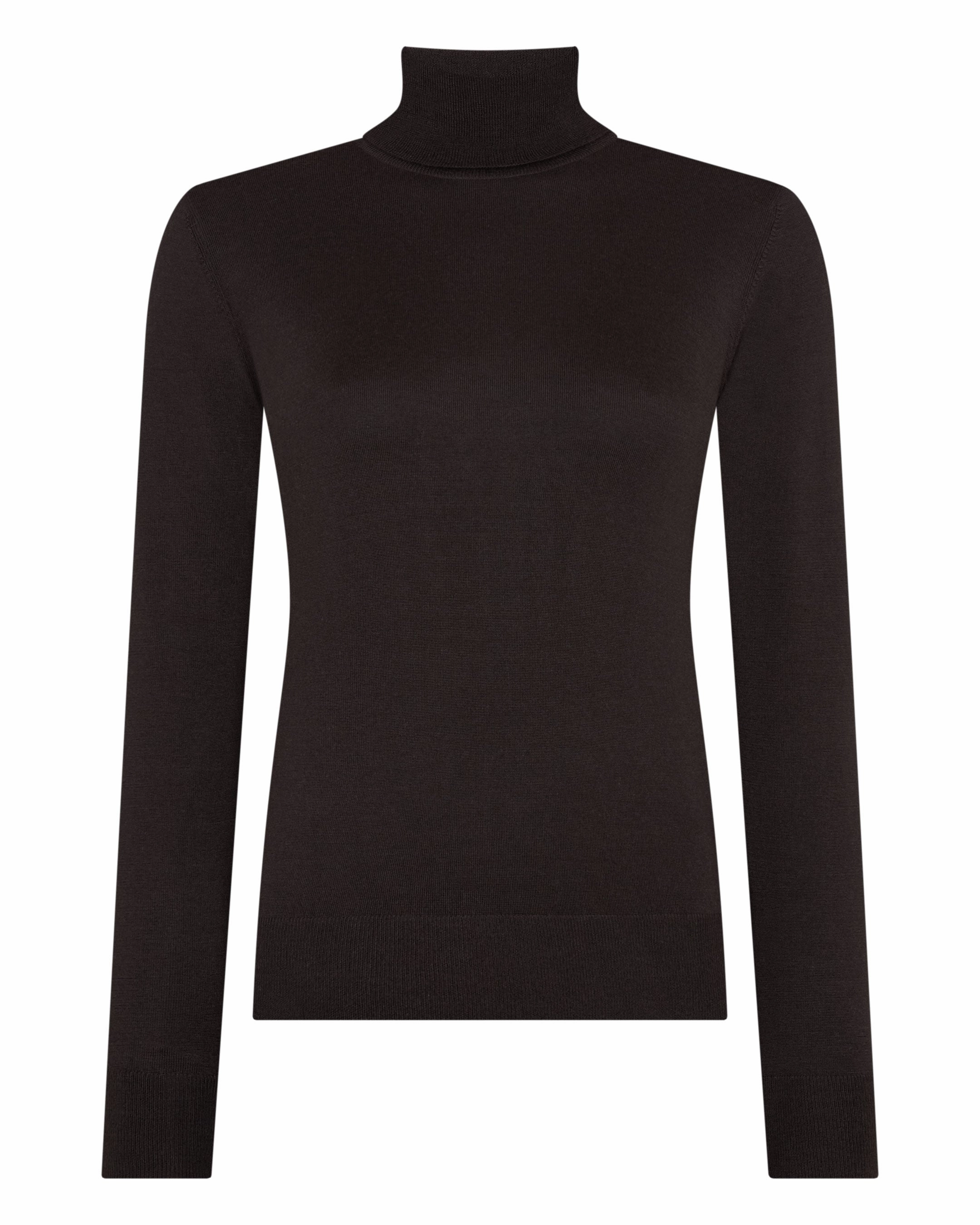 Women'S Margot Superfine Cashmere Roll Neck Jumper Chocolate Brown Mega Online Discount Daily Clearance Deal