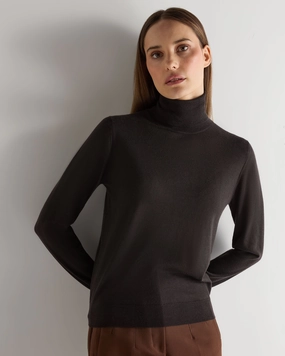 Women'S Margot Superfine Cashmere Roll Neck Jumper Chocolate Brown Grab Your Hot Pick Limited Time Offer