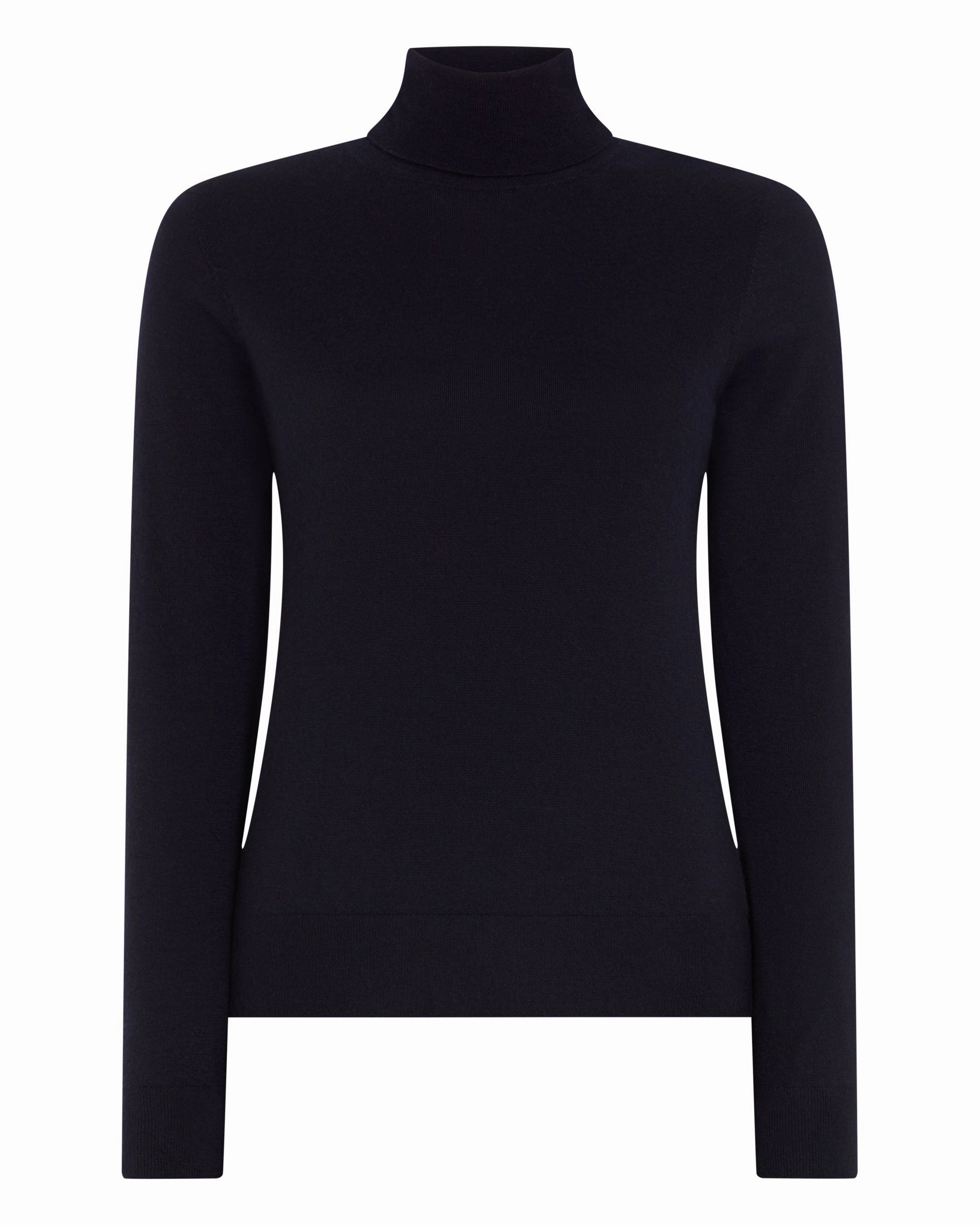 Mega Discount Today Perfect Gift Offer Women'S Margot Superfine Cashmere Roll Neck Jumper Navy Blue