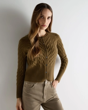 Daily Special Offer Exclusive Savings Event Women'S Myla Cable Cashmere Cardigan Cinnamon Brown