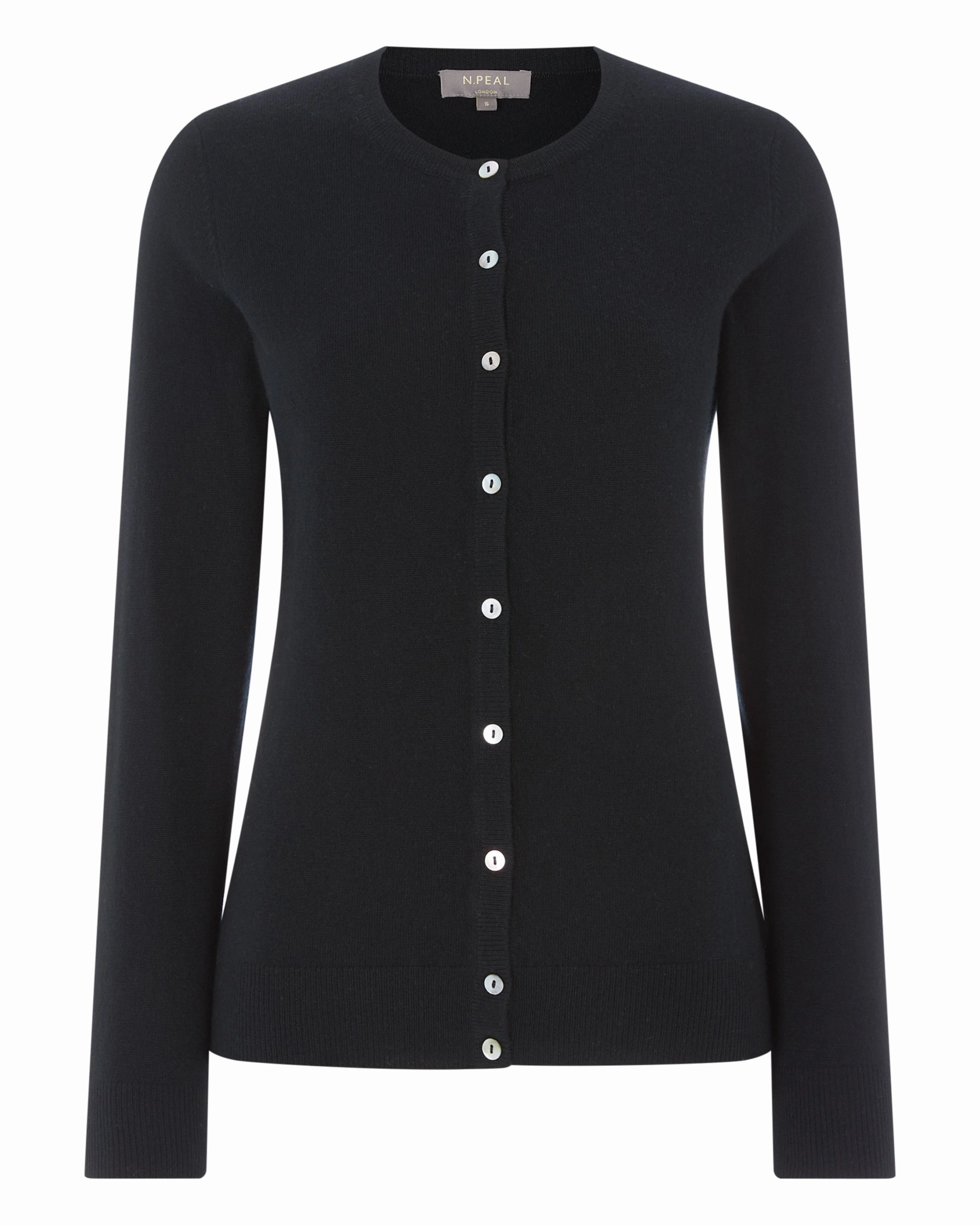 Clearance Steal Today Women'S Olivia Round Neck Cashmere Cardigan Black