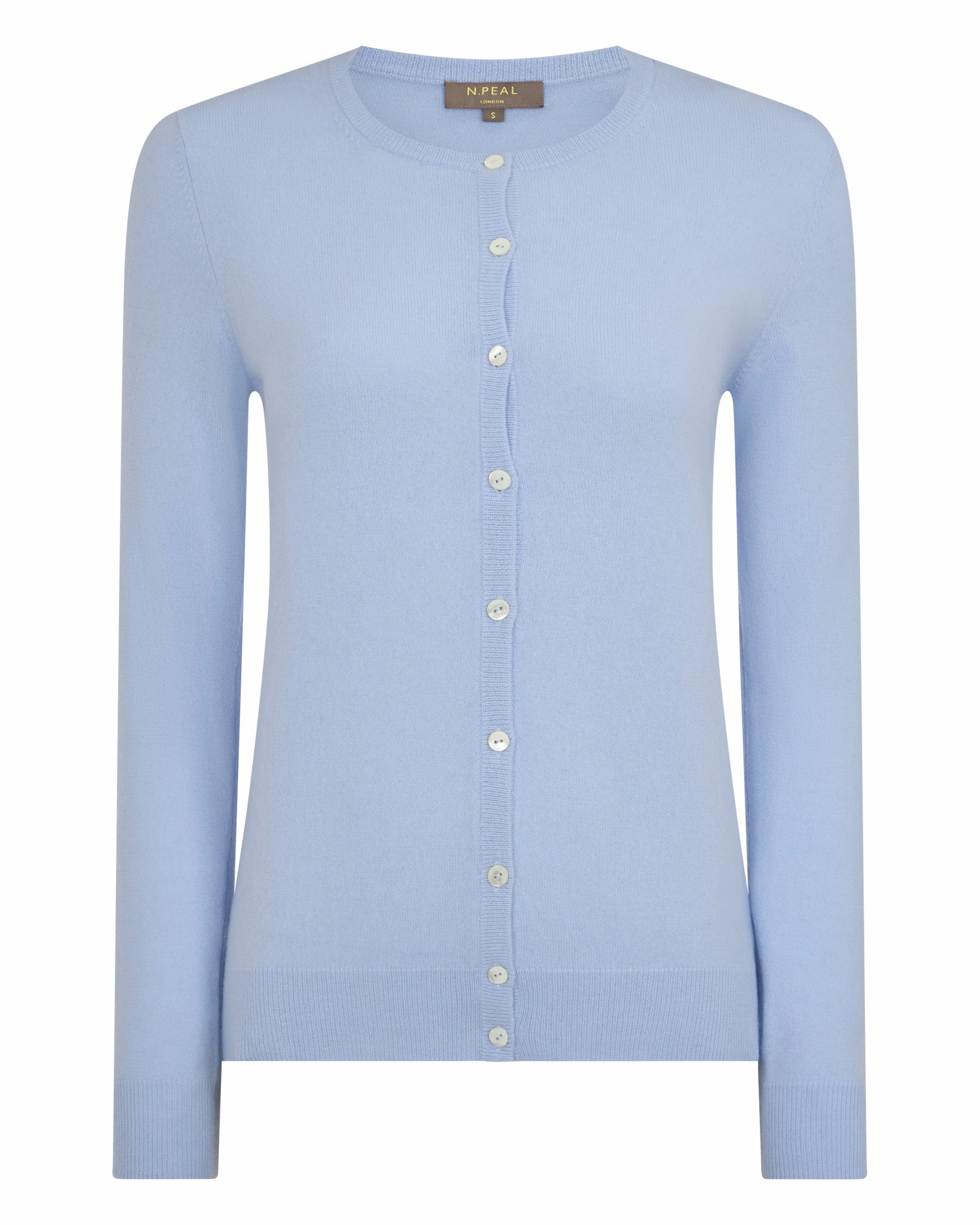 Hot Item Clearance Special Deals Online Women'S Olivia Round Neck Cashmere Cardigan Sea Mist Blue
