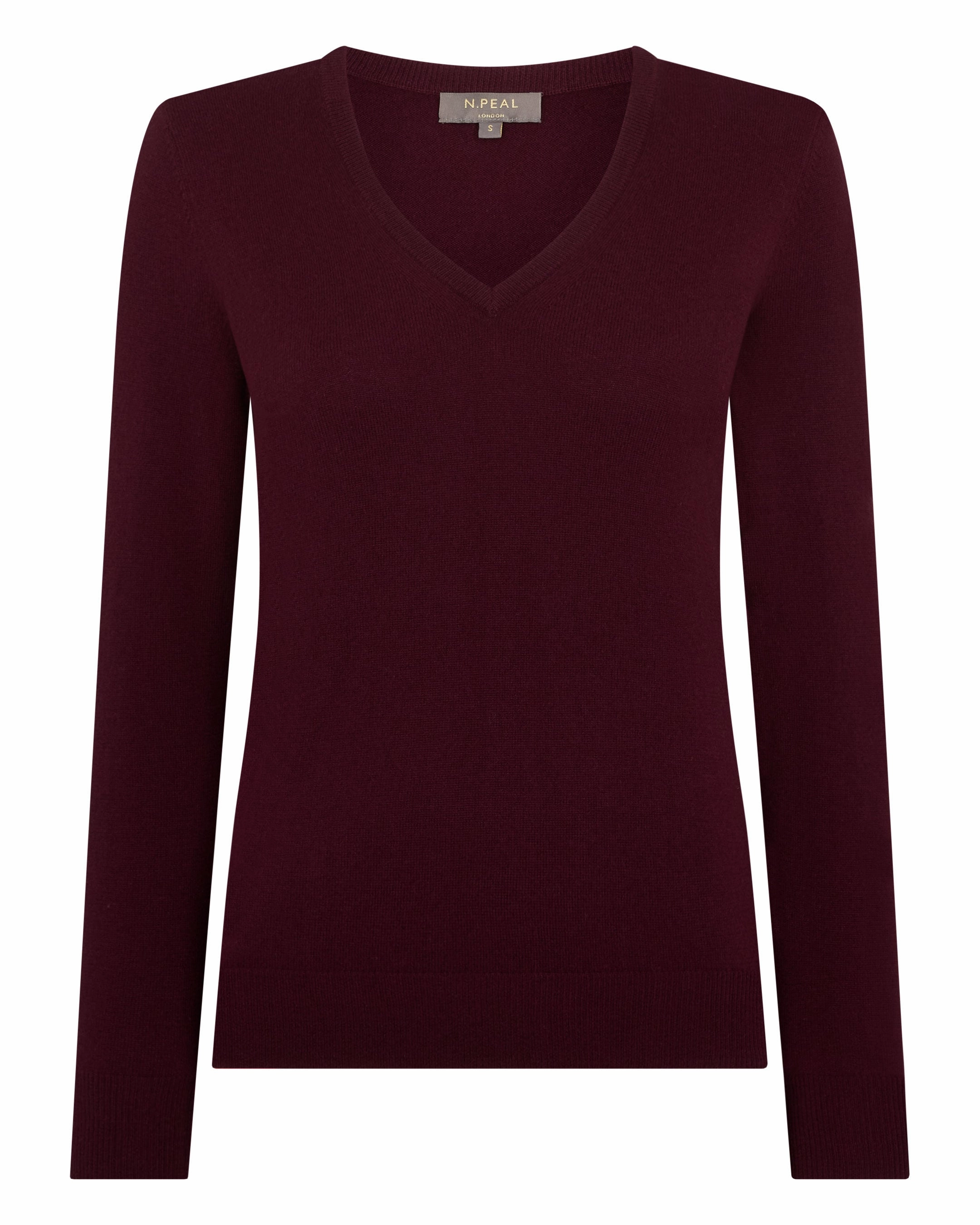 Dont Miss These Savings Women'S Phoebe V Neck Cashmere Jumper Bordeaux Red