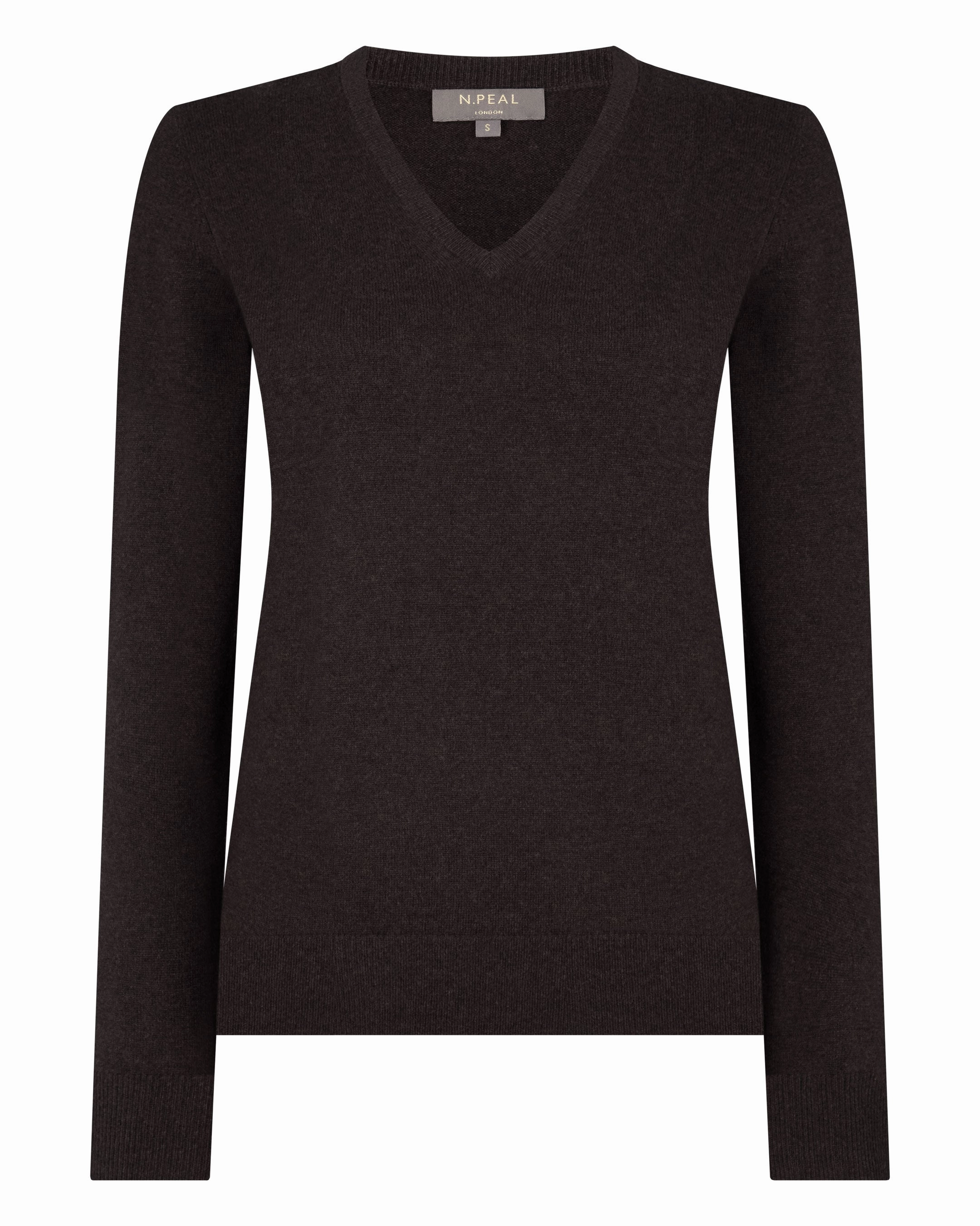 Flash Discount Today Women'S Phoebe V Neck Cashmere Jumper Chocolate Brown