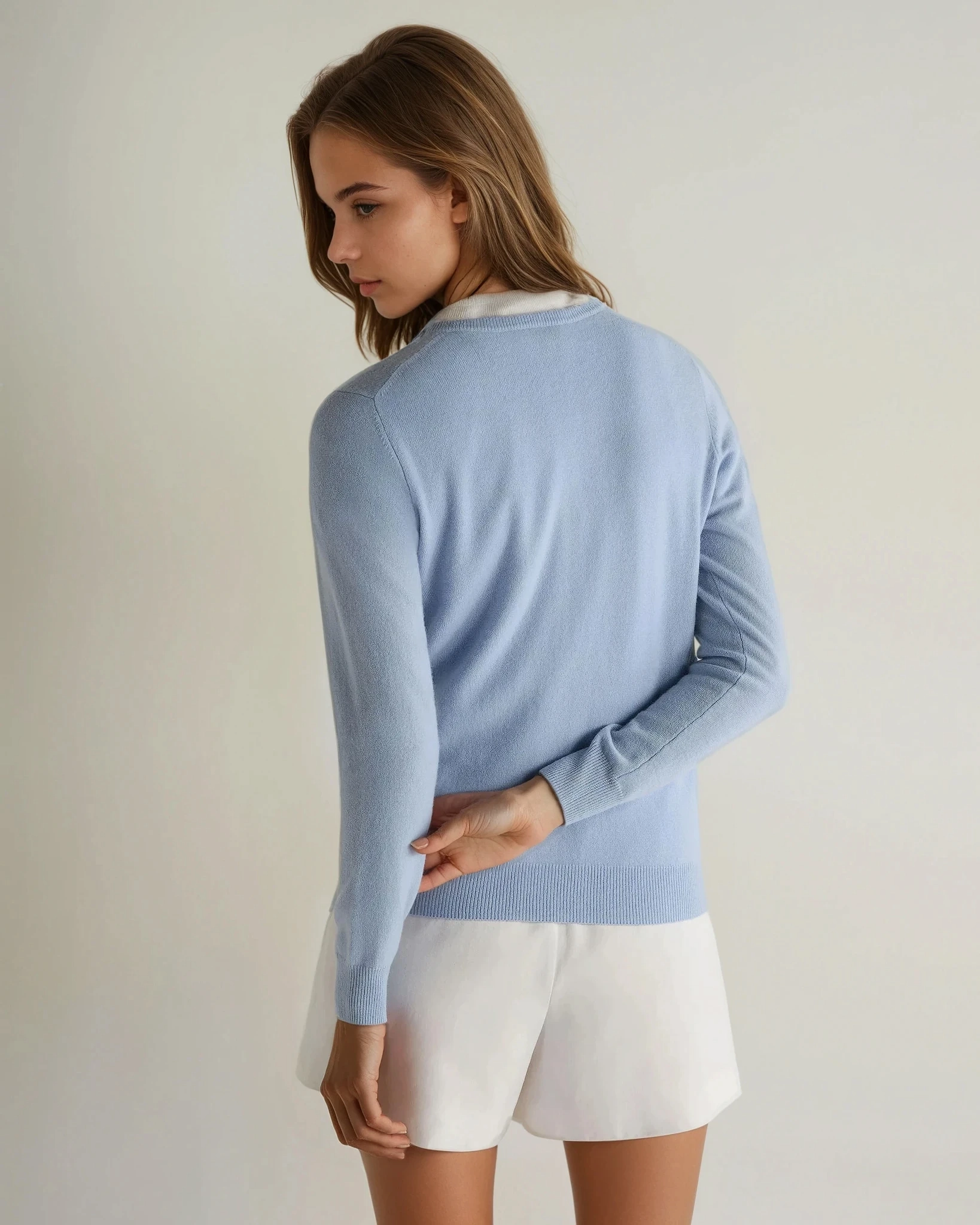 Sweet Deal Today Dont Miss This Steal Women'S Phoebe V Neck Cashmere Jumper Sea Mist Blue