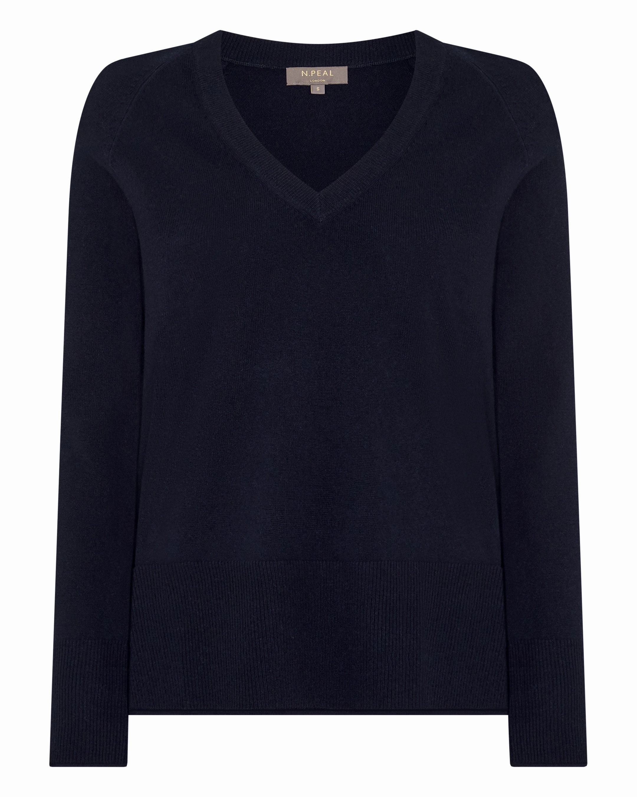 Women'S Relaxed V Neck Cashmere Jumper Navy Blue Hot Offer Event Save Today Event