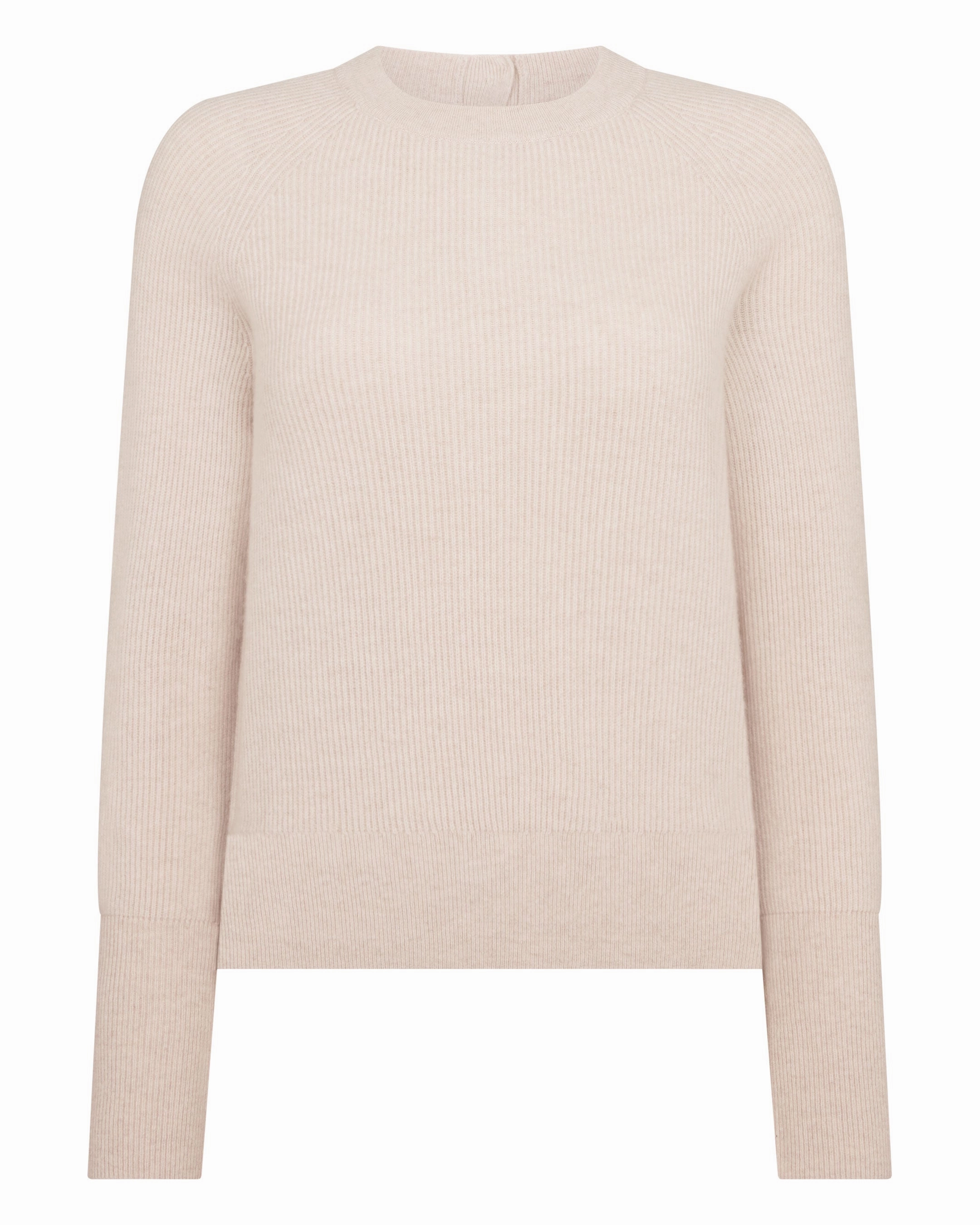 EndofWeek Deals Women'S Rib Raglan Cashmere Jumper Ecru White