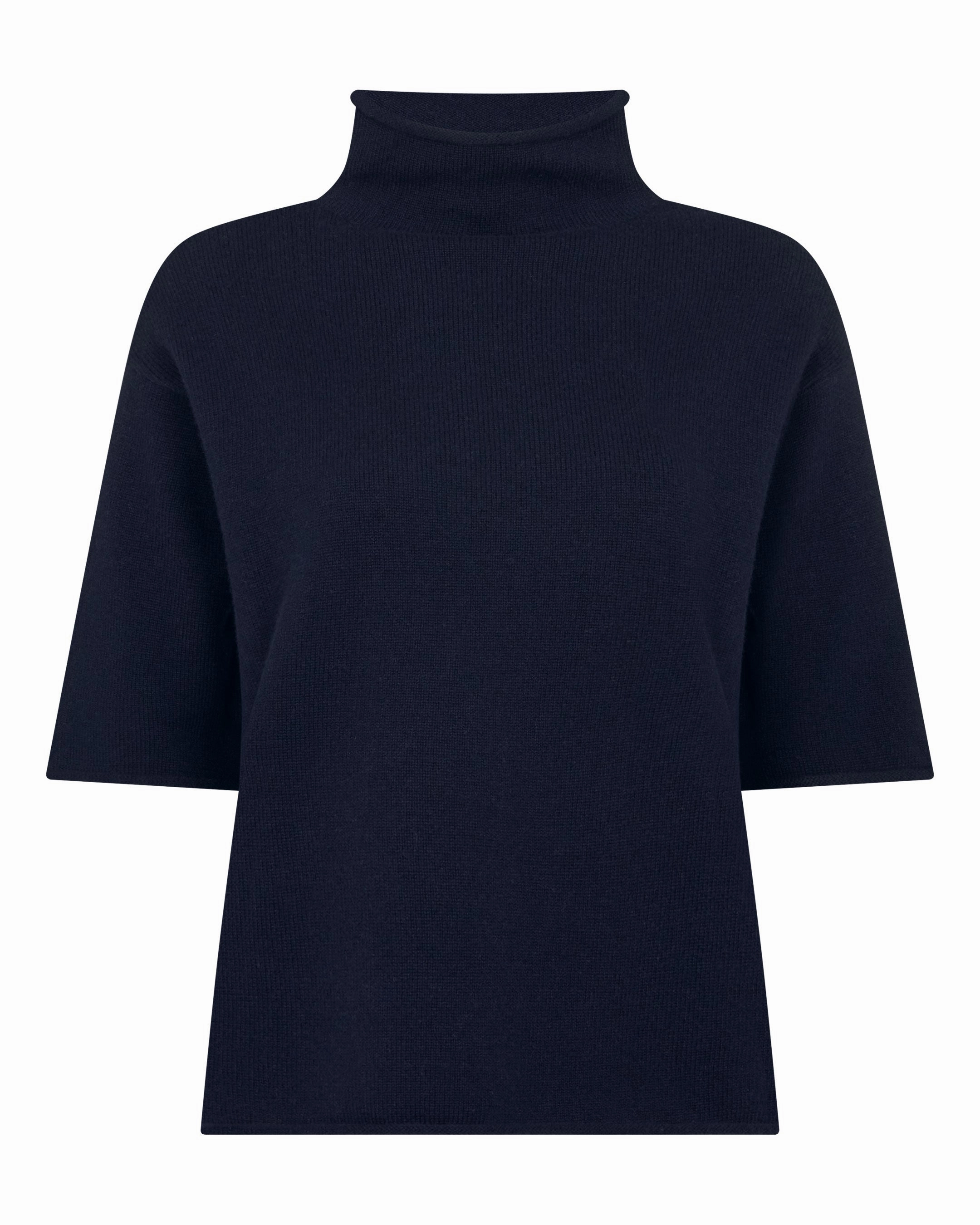 Unmissable Deal Today Shop Smart Save Women'S Short Sleeve Turtle Neck Cashmere Jumper Navy Blue